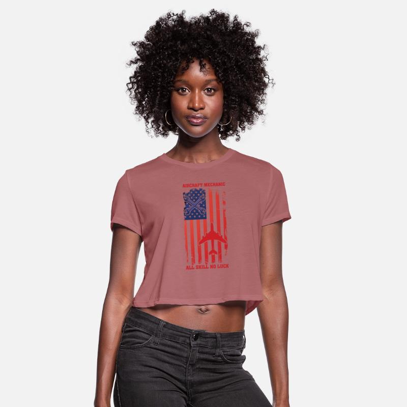 Patriotic Aircraft Mechanic Gift Shirt Flag And