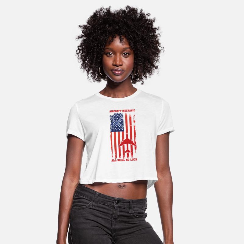 Patriotic Aircraft Mechanic Gift Shirt Flag And