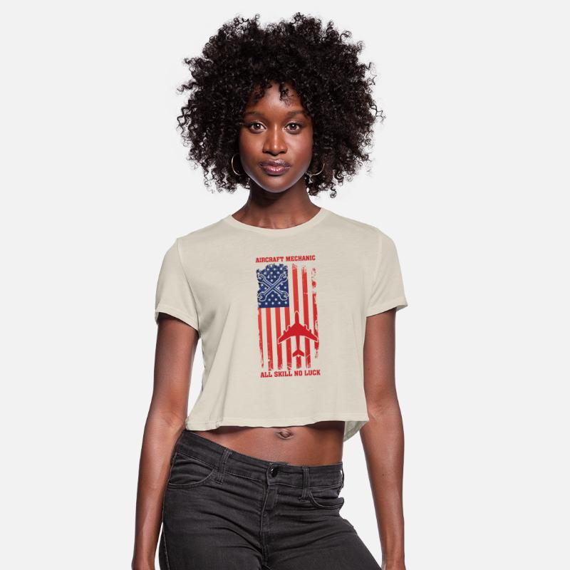Patriotic Aircraft Mechanic Gift Shirt Flag And