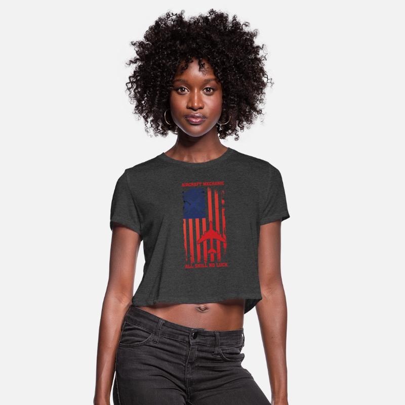 Patriotic Aircraft Mechanic Gift Shirt Flag And