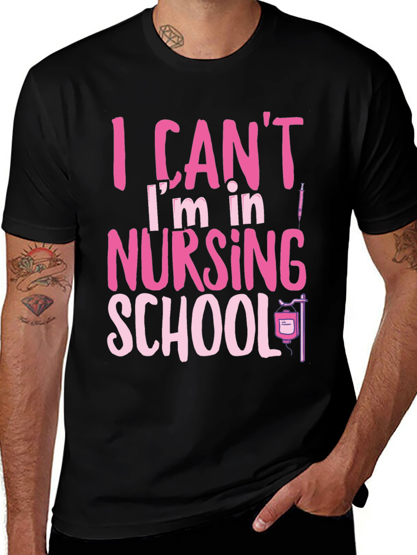 Nursing School Tee: I Cant Im in Nursing School