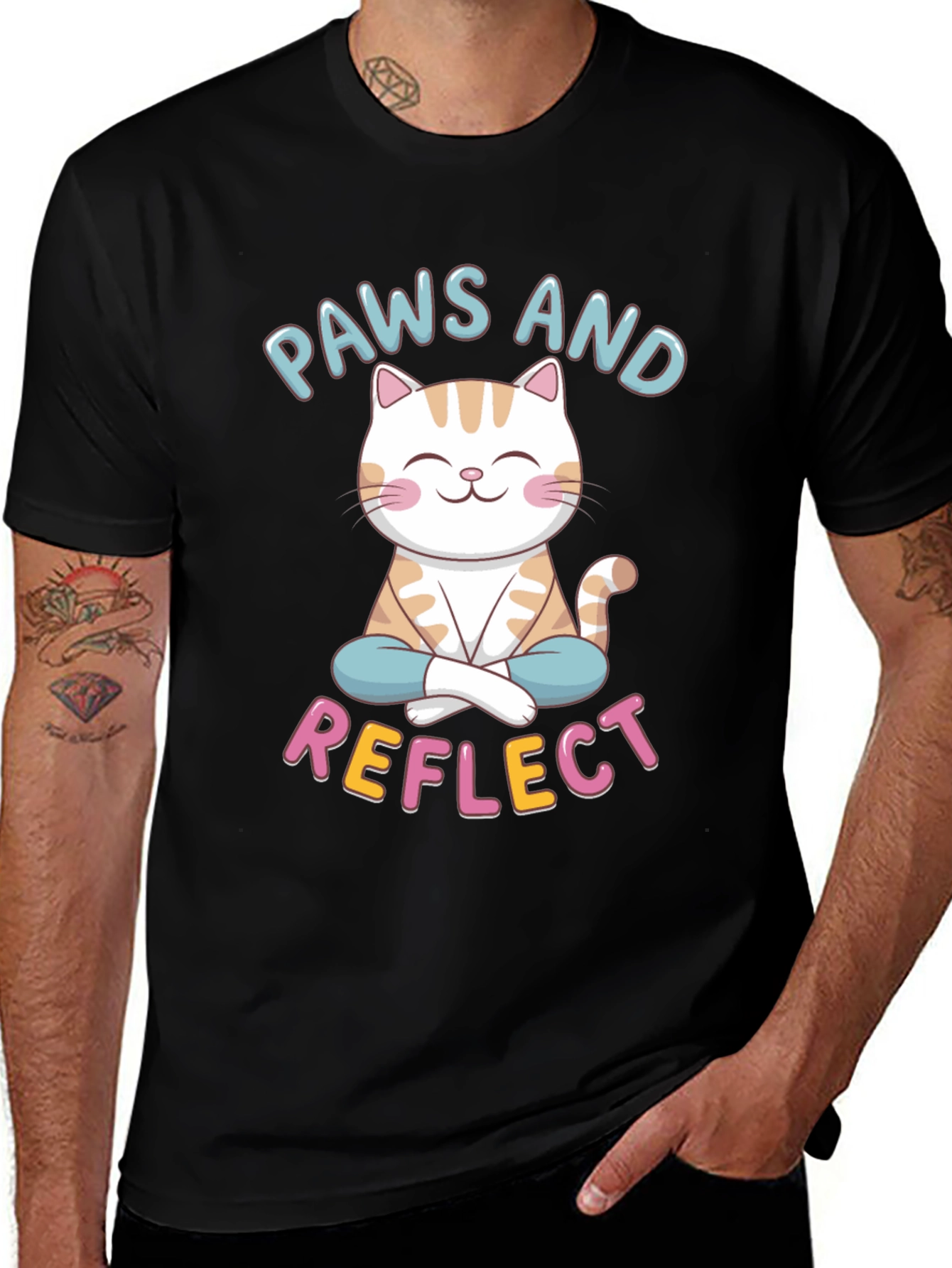 Paws and Reflect Cat T-Shirt