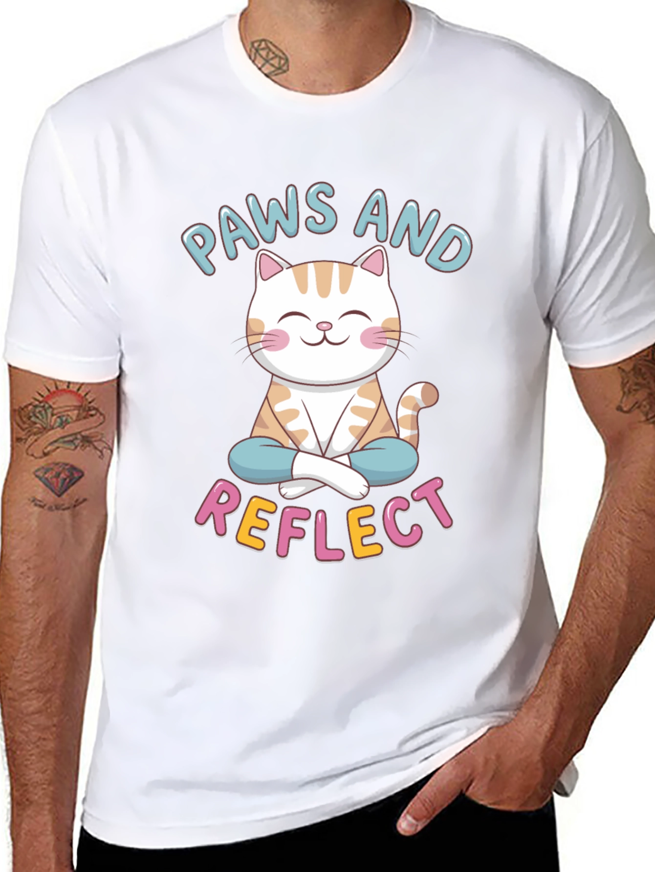Paws and Reflect Cat T-Shirt
