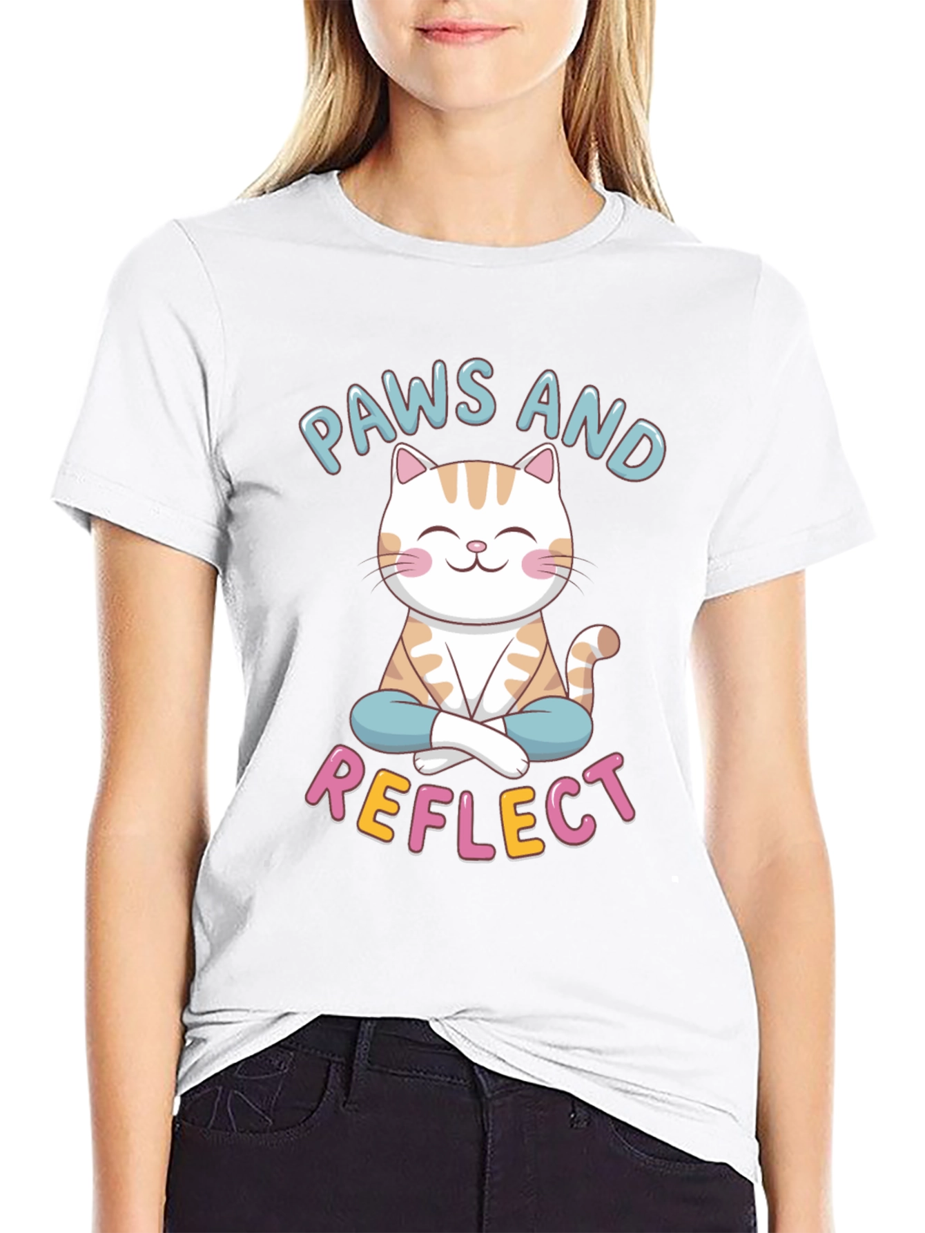 Paws and Reflect Cat T-Shirt
