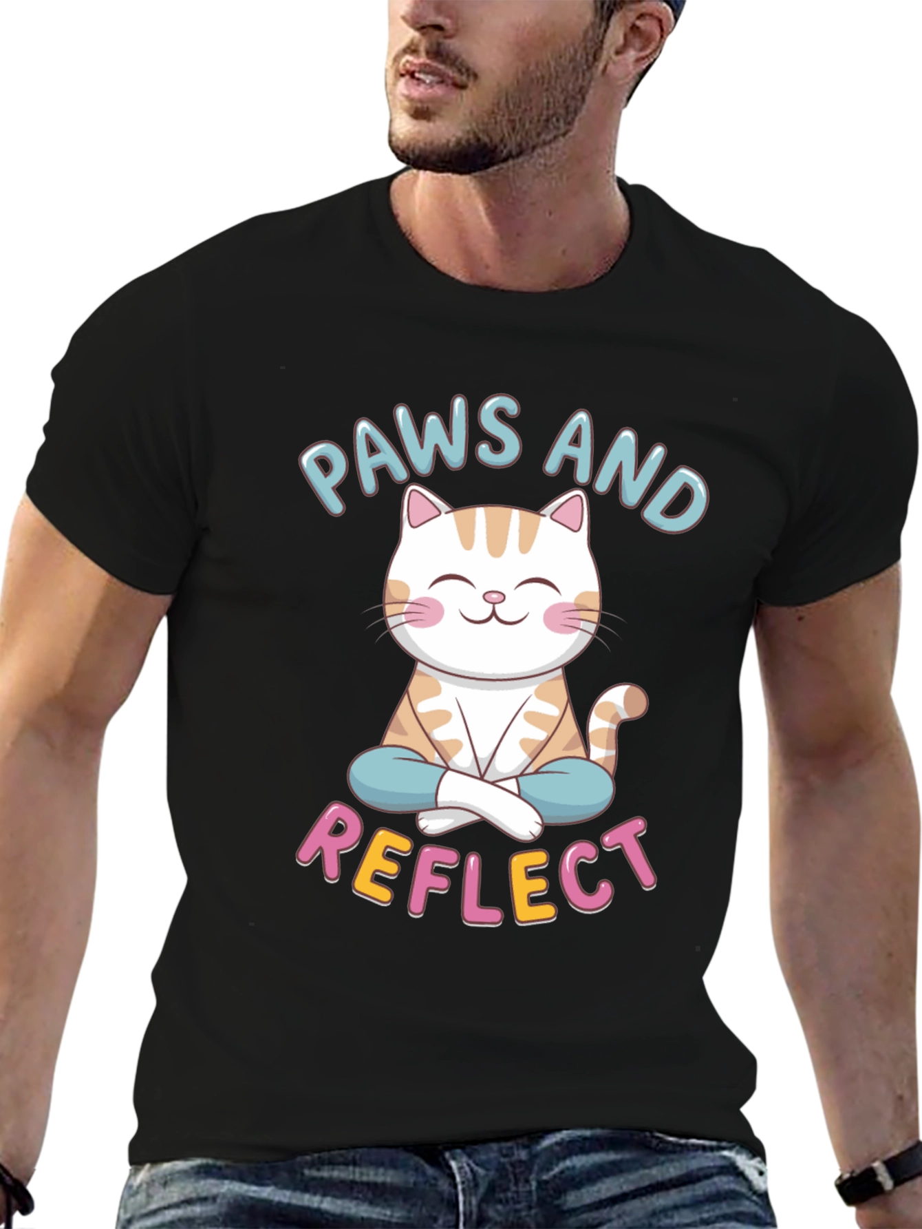 Paws and Reflect Cat T-Shirt