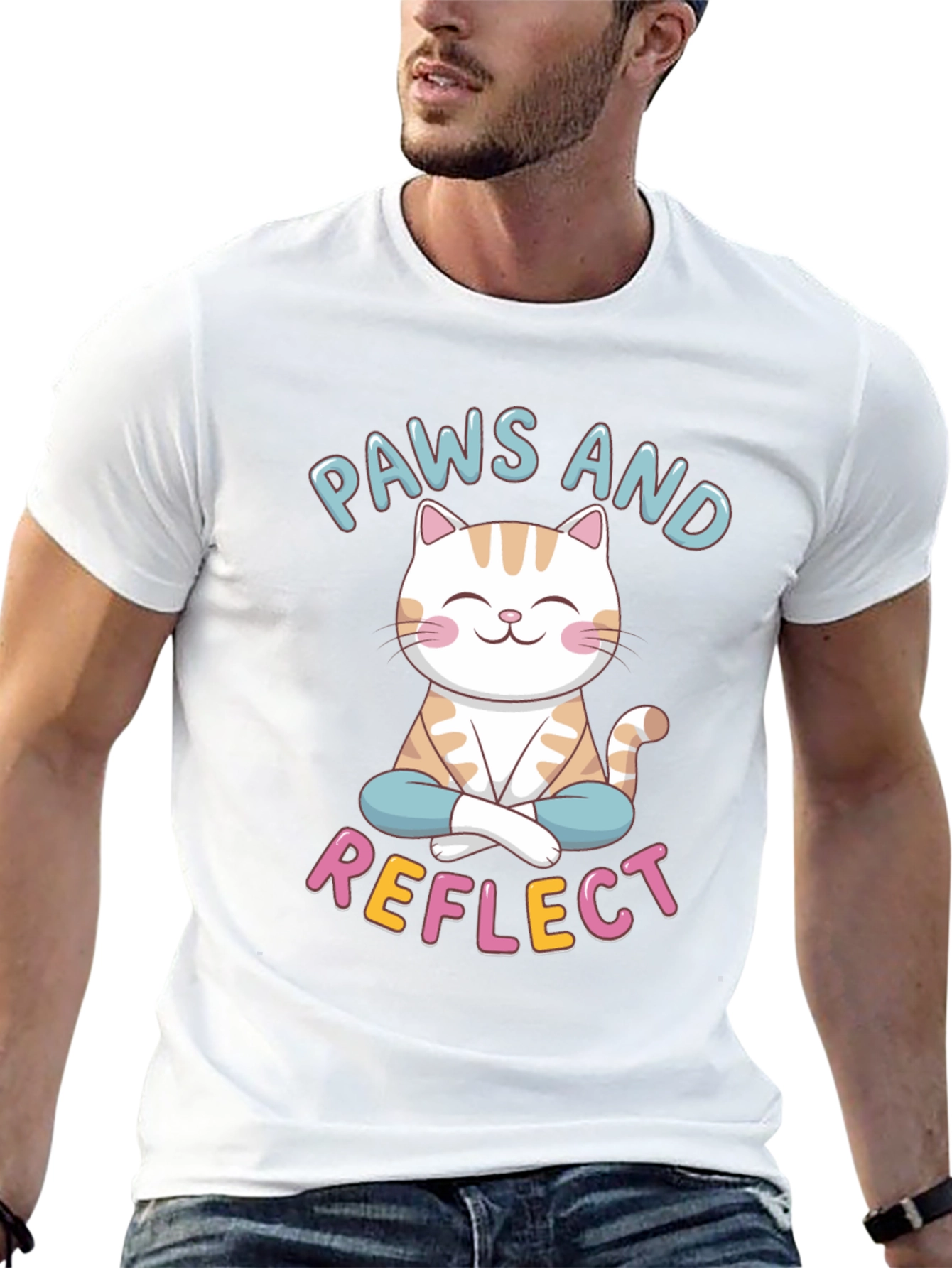Paws and Reflect Cat T-Shirt