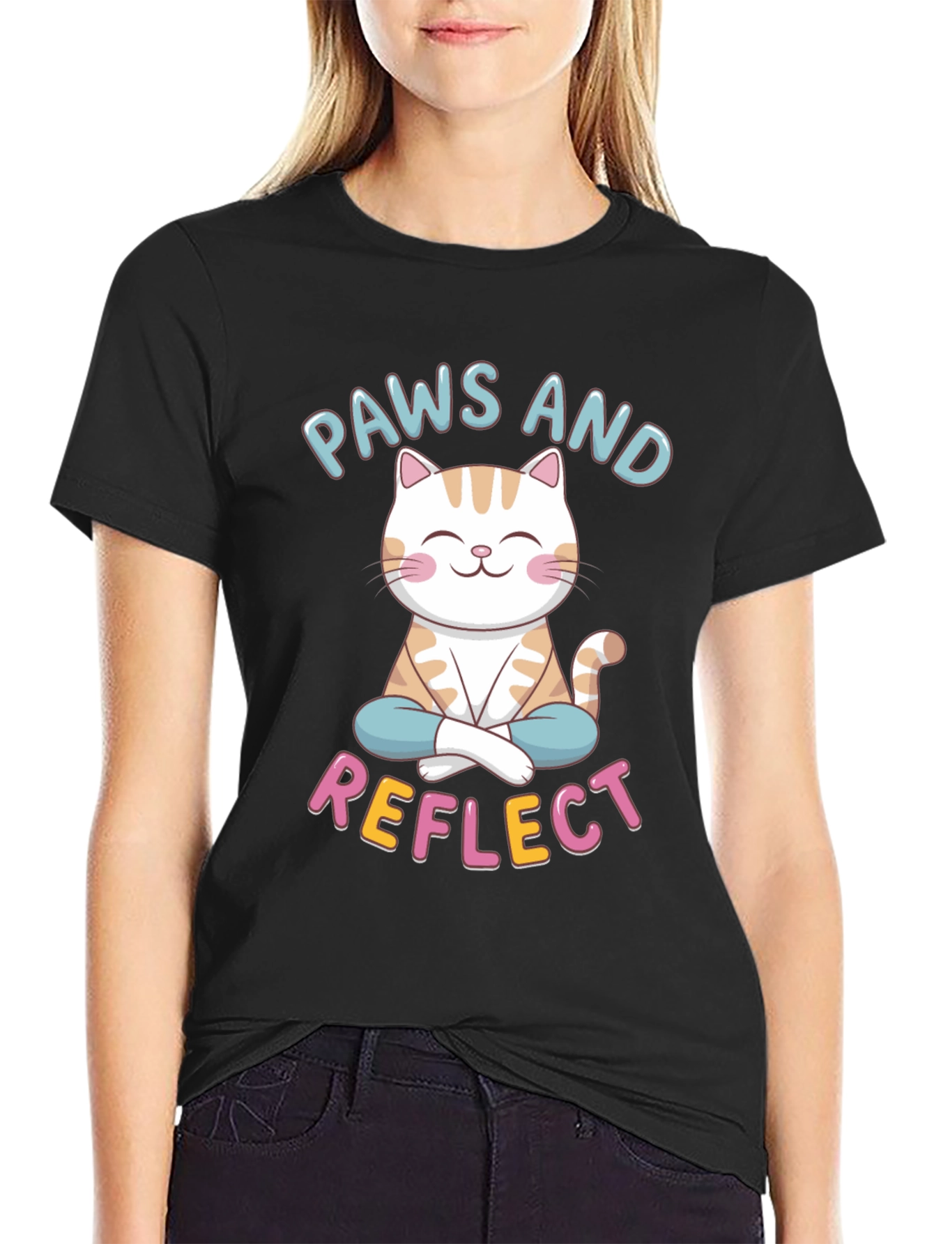 Paws and Reflect Cat T-Shirt