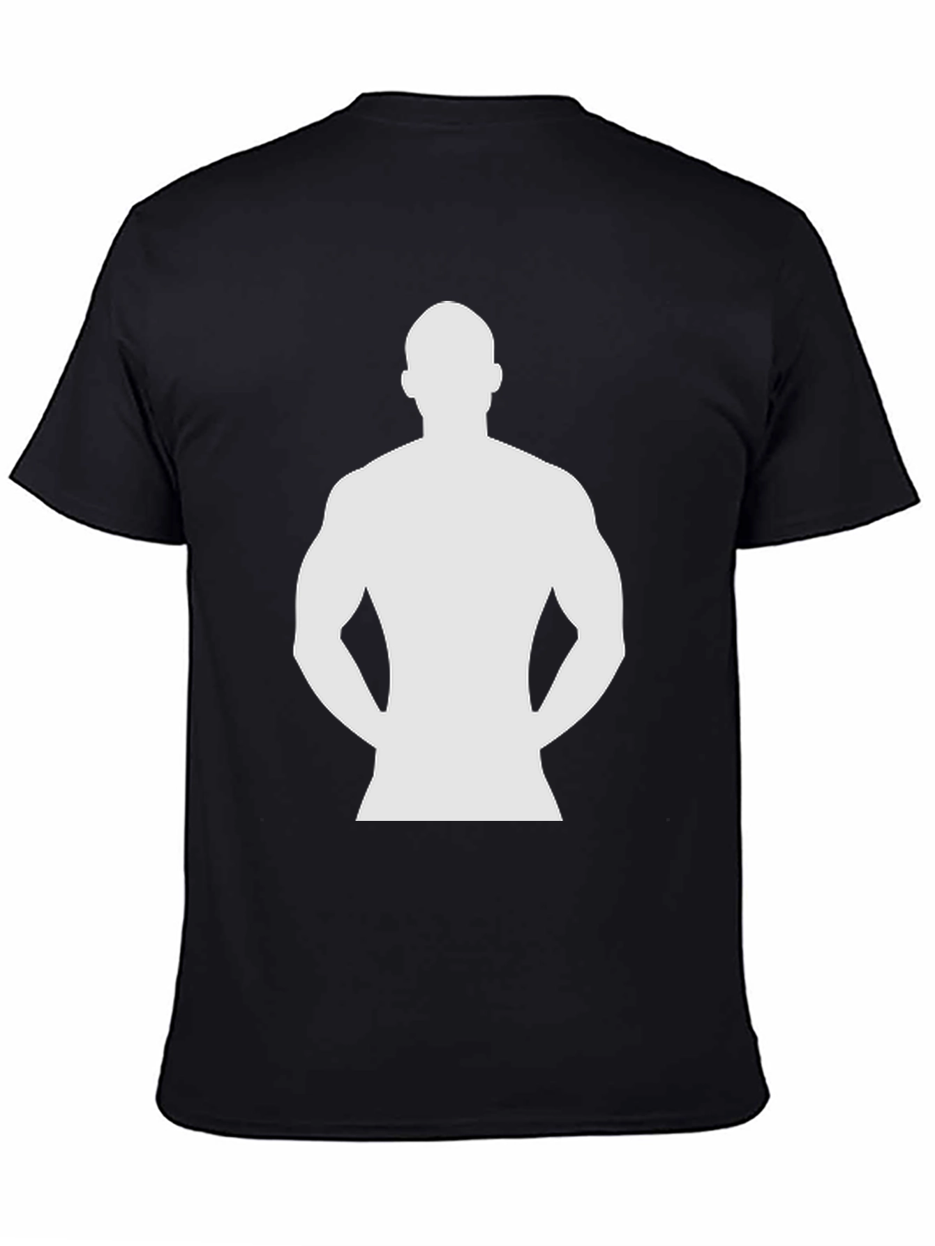 Black T-Shirt with Silhouette Graphic