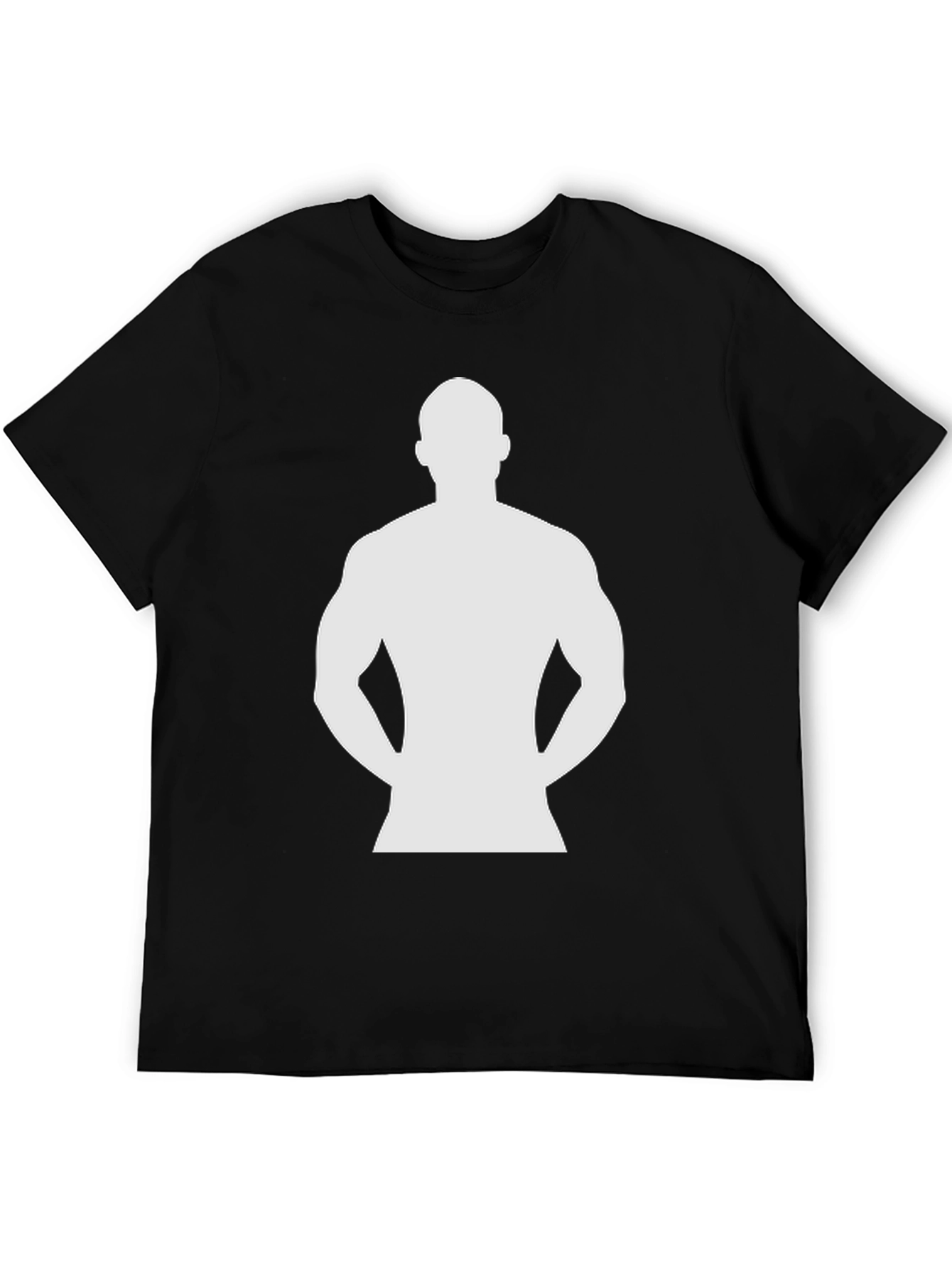 Black T-Shirt with Silhouette Graphic