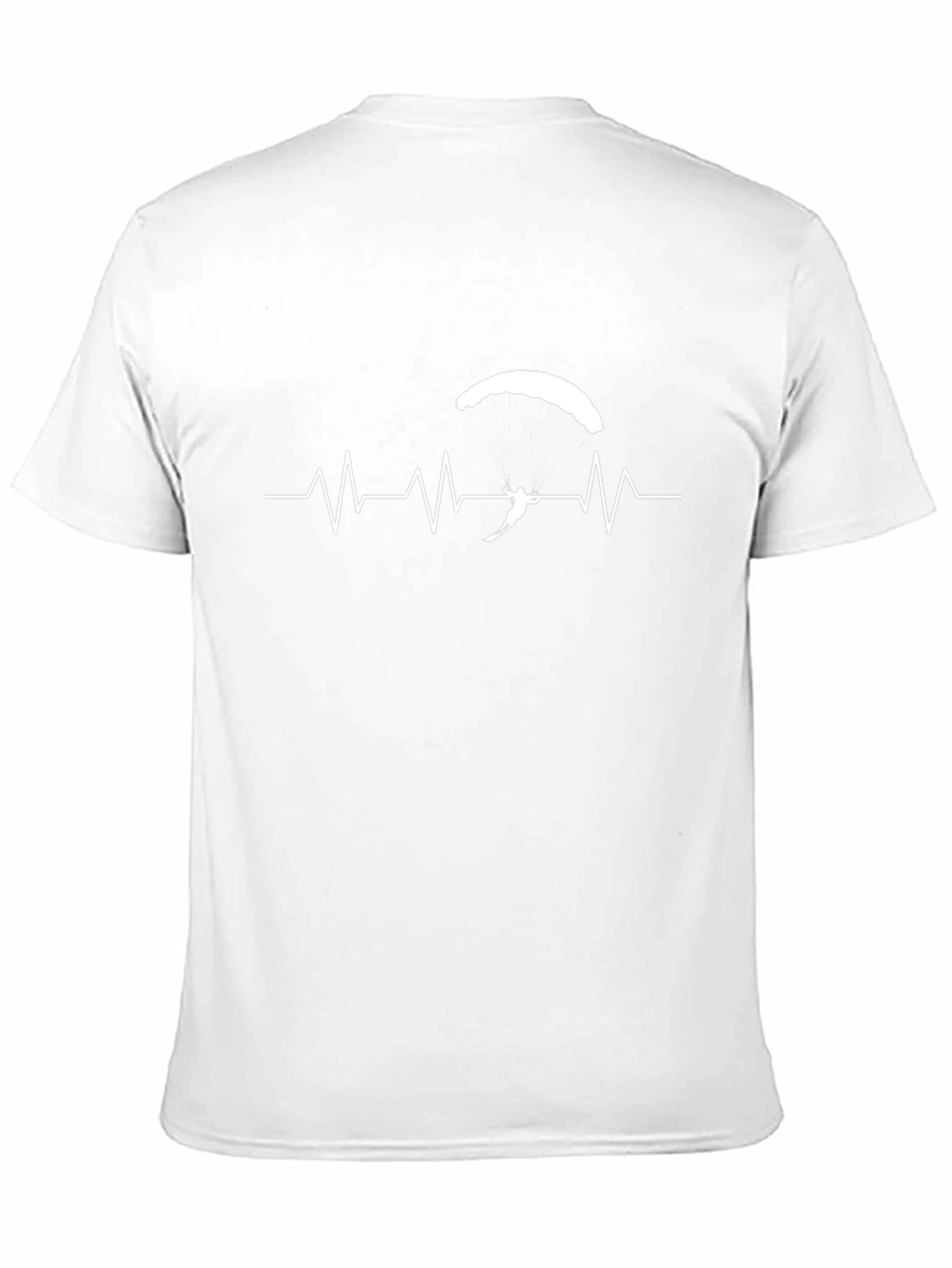 Paragliding Heartbeat T-Shirt - Black Graphic Tee