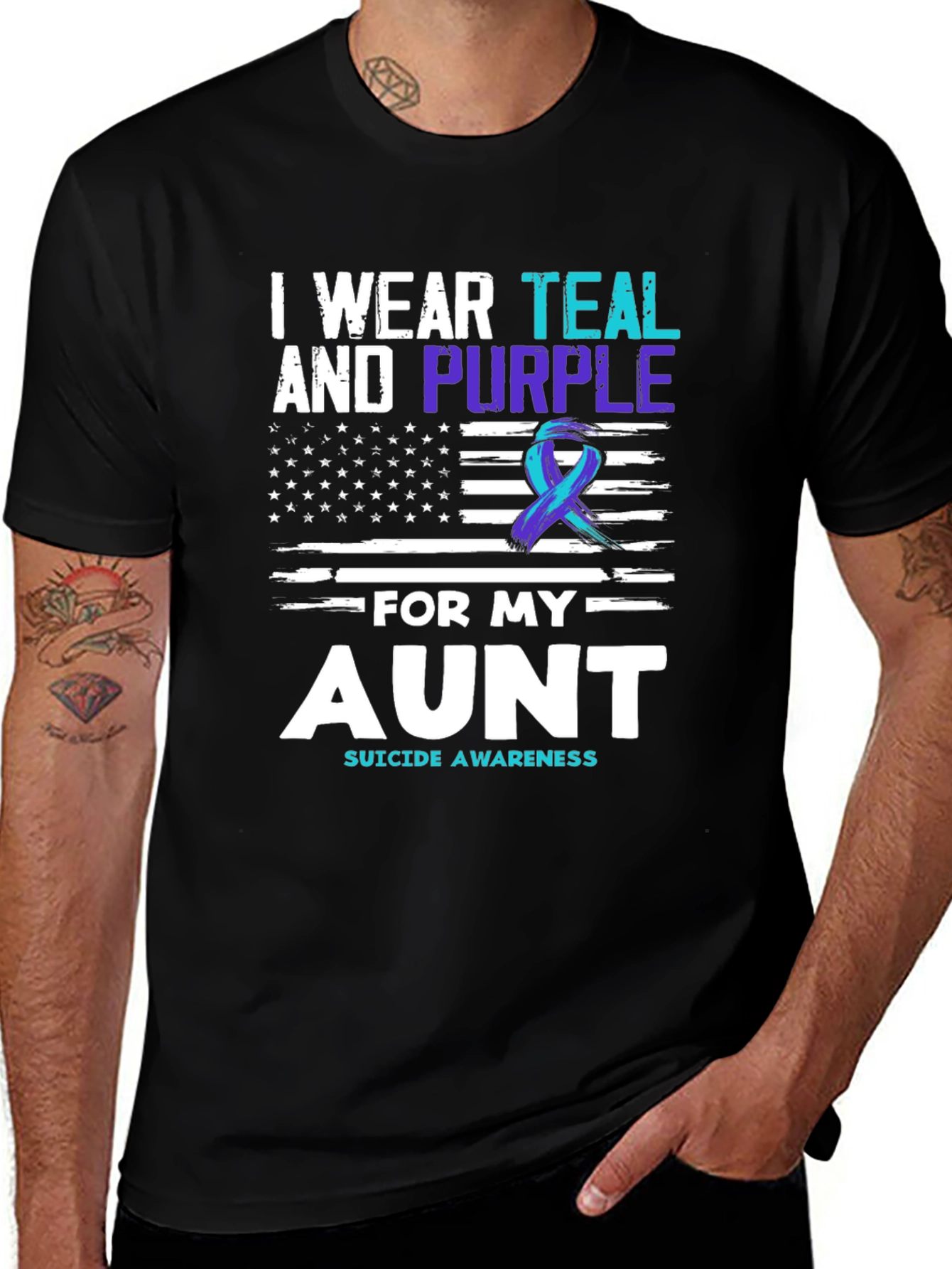 Teal & Purple Suicide Awareness T-Shirt