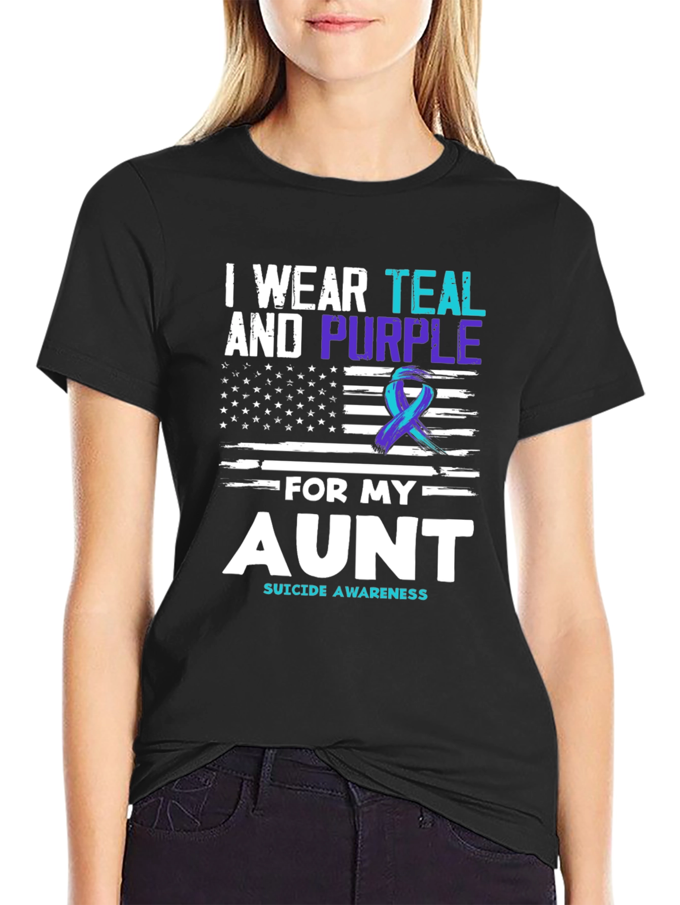 Teal & Purple Suicide Awareness T-Shirt