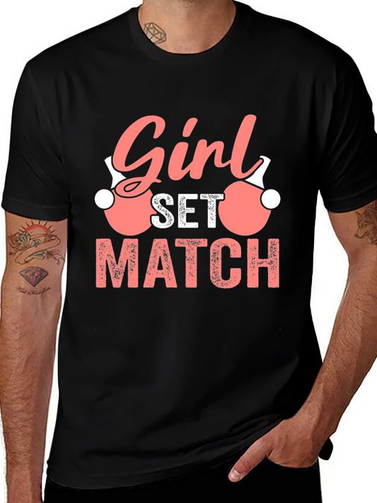 Girl Set Match T-Shirt - Ping Pong Volleyball Tee