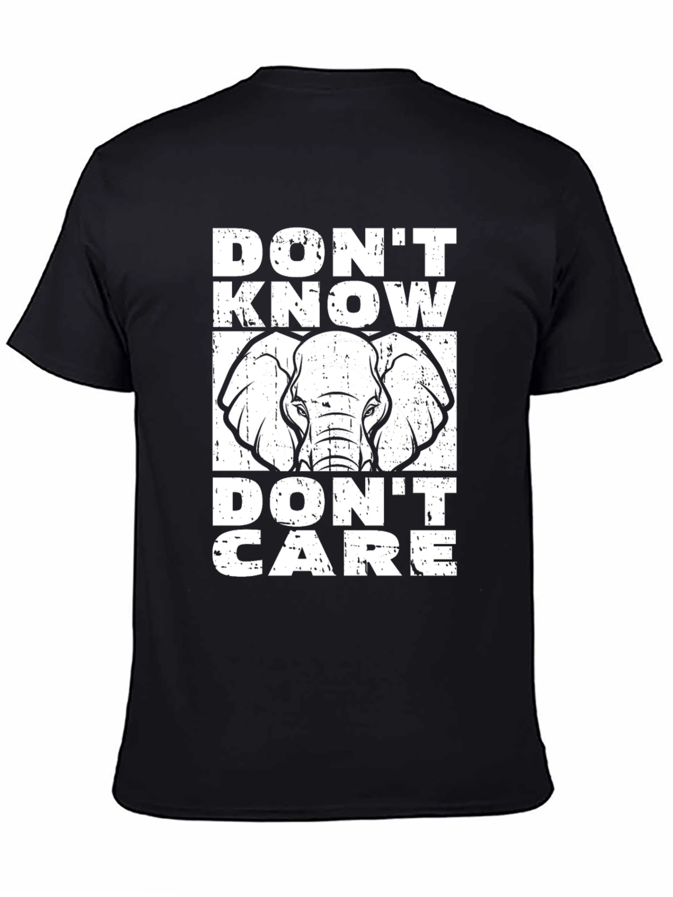 Dont Know Dont Care Elephant Graphic Tee