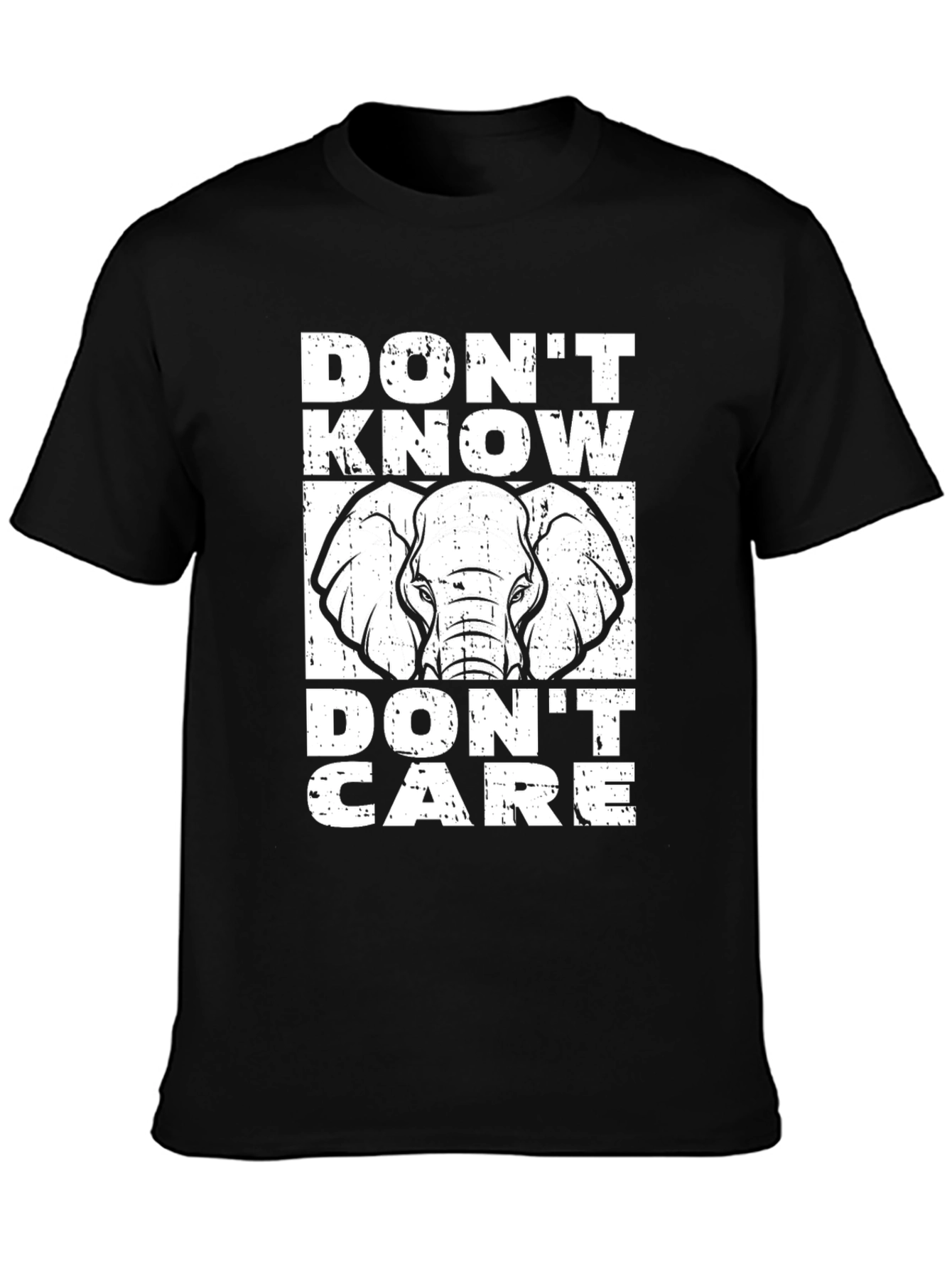 Dont Know Dont Care Elephant Graphic Tee