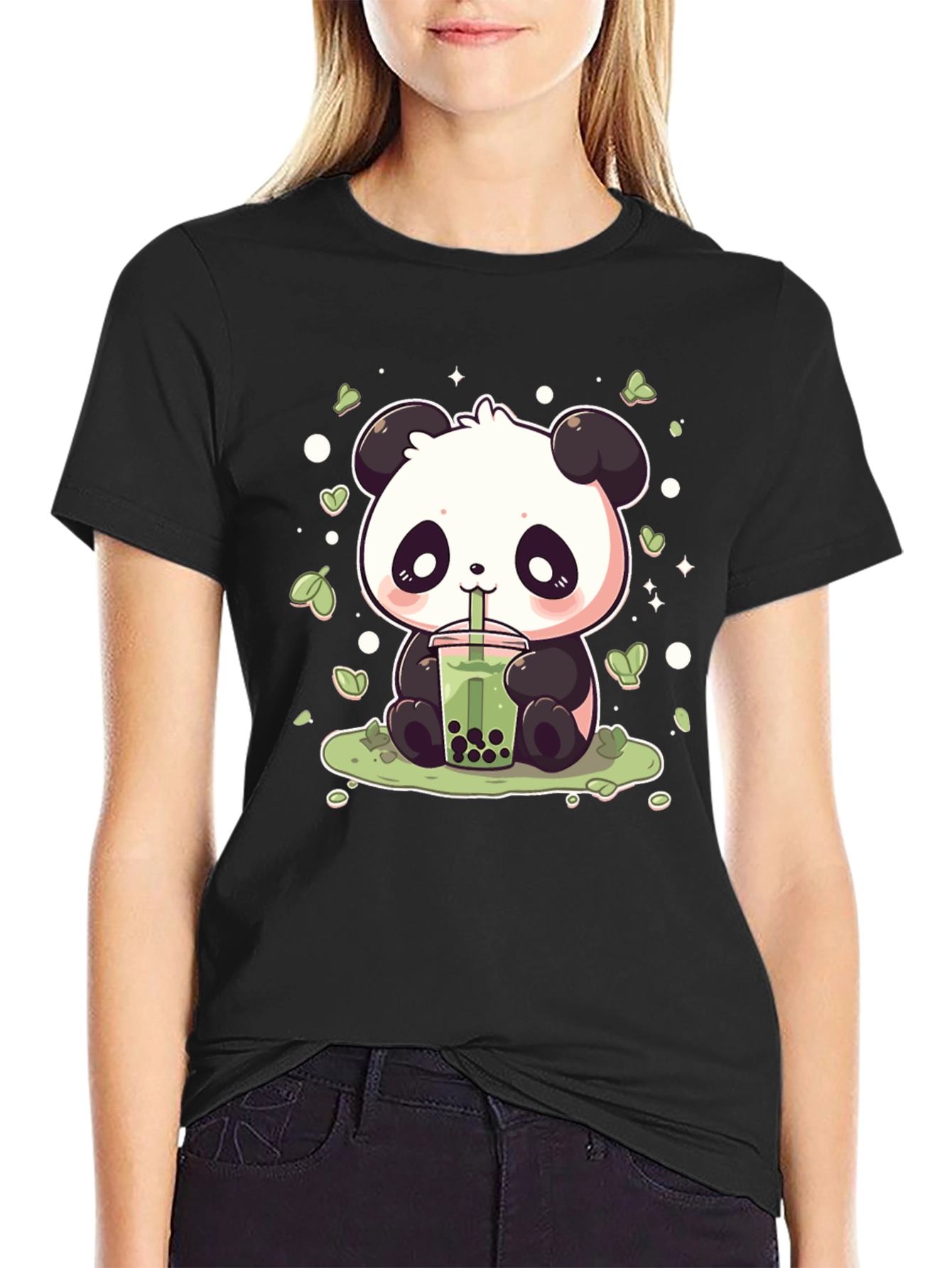 Cute Panda Bubble Tea Graphic Tee