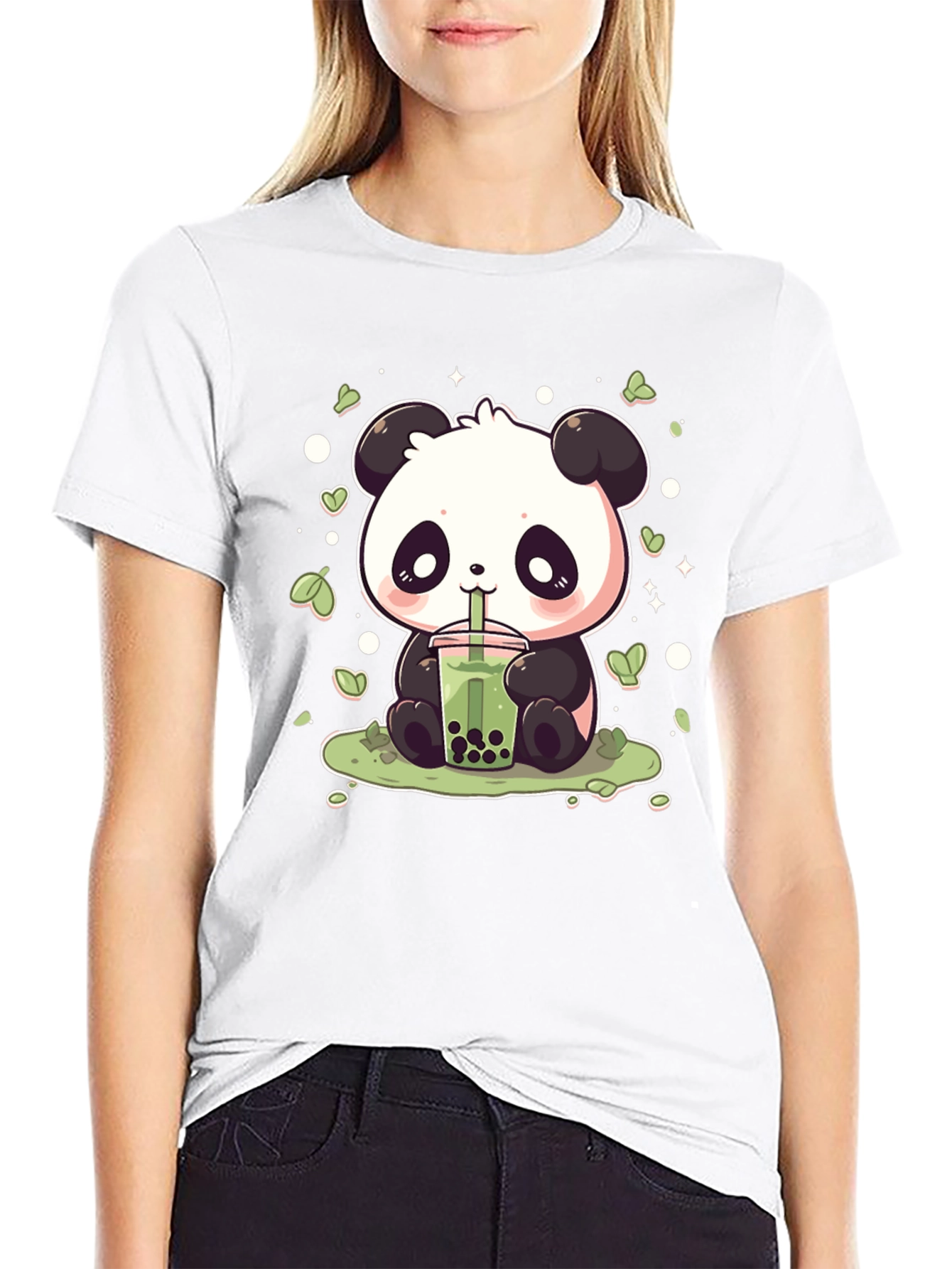 Cute Panda Bubble Tea Graphic Tee