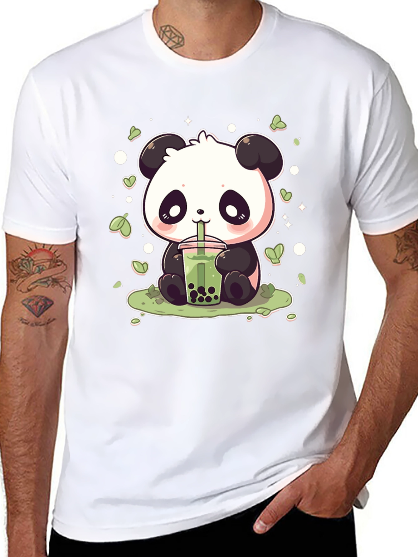 Cute Panda Bubble Tea Graphic Tee