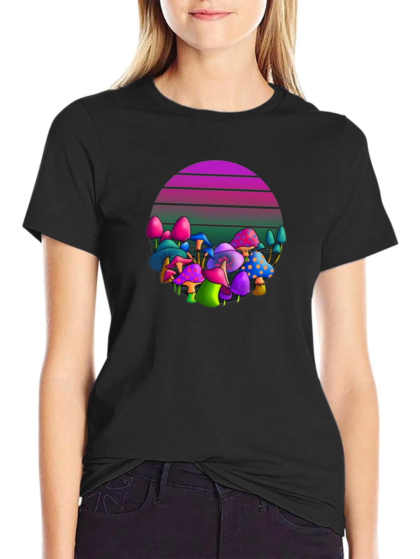Retro Mushroom Graphic T-Shirt
