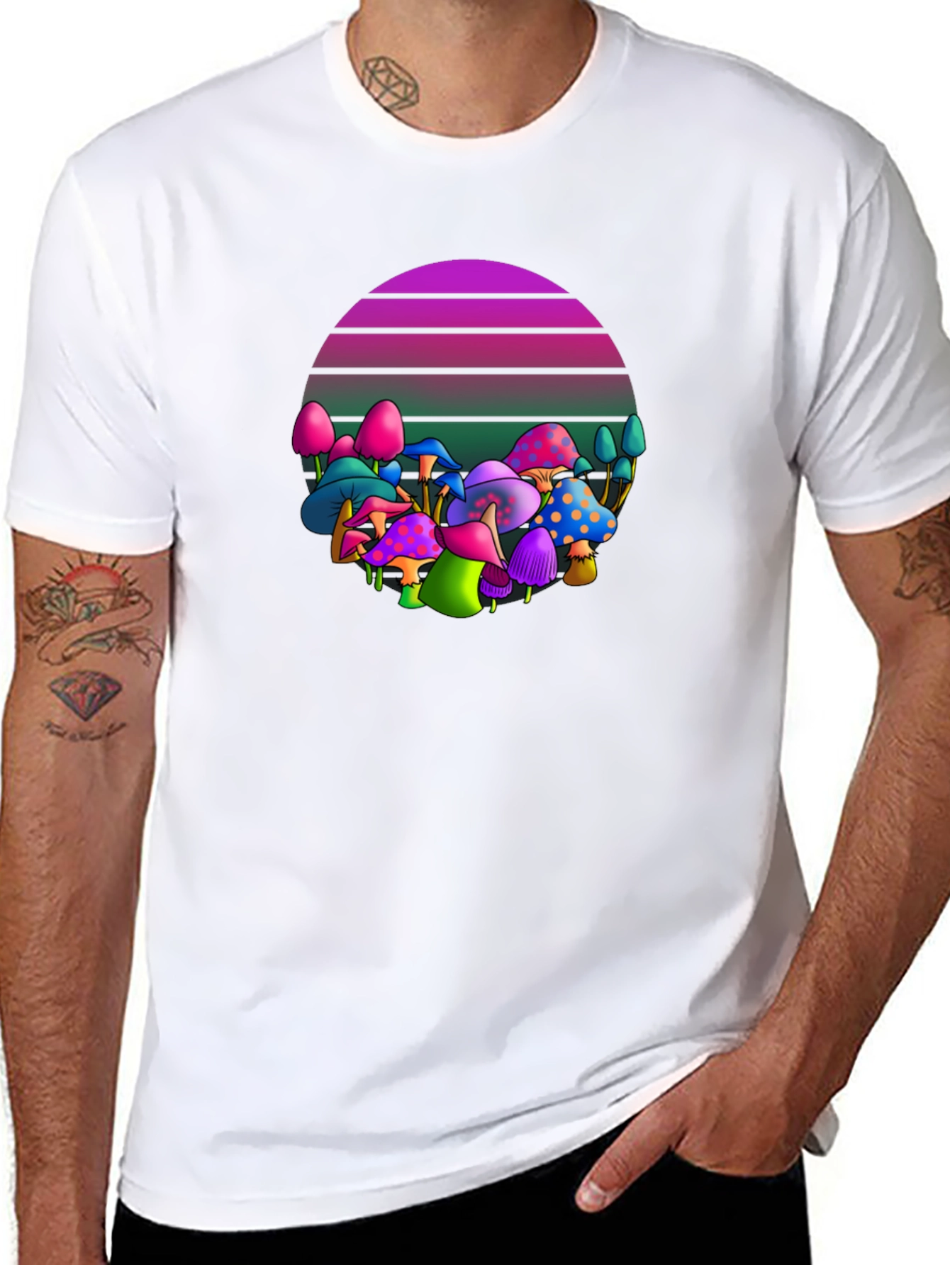 Retro Mushroom Graphic T-Shirt