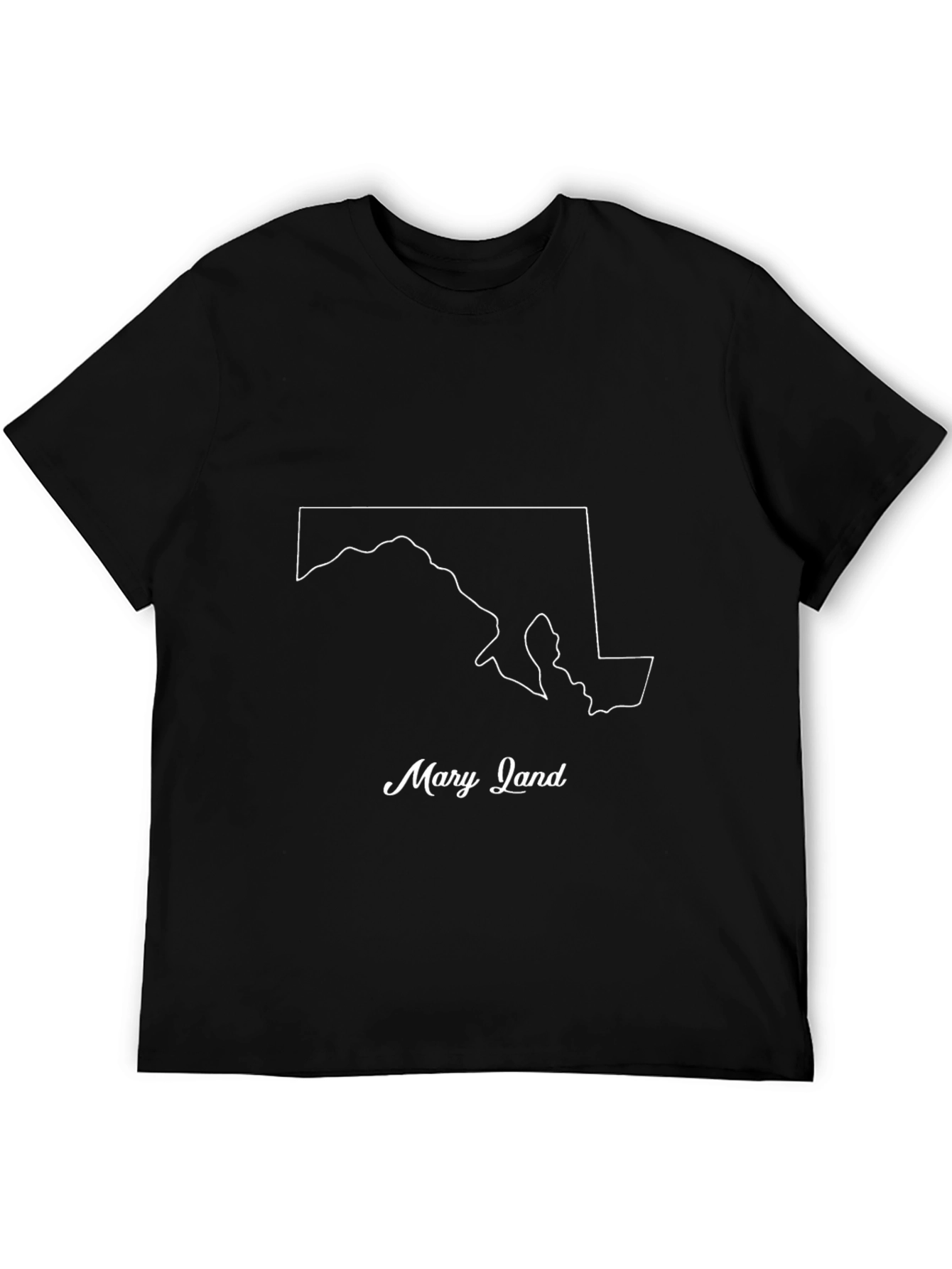 Maryland State Outline Graphic T-Shirt