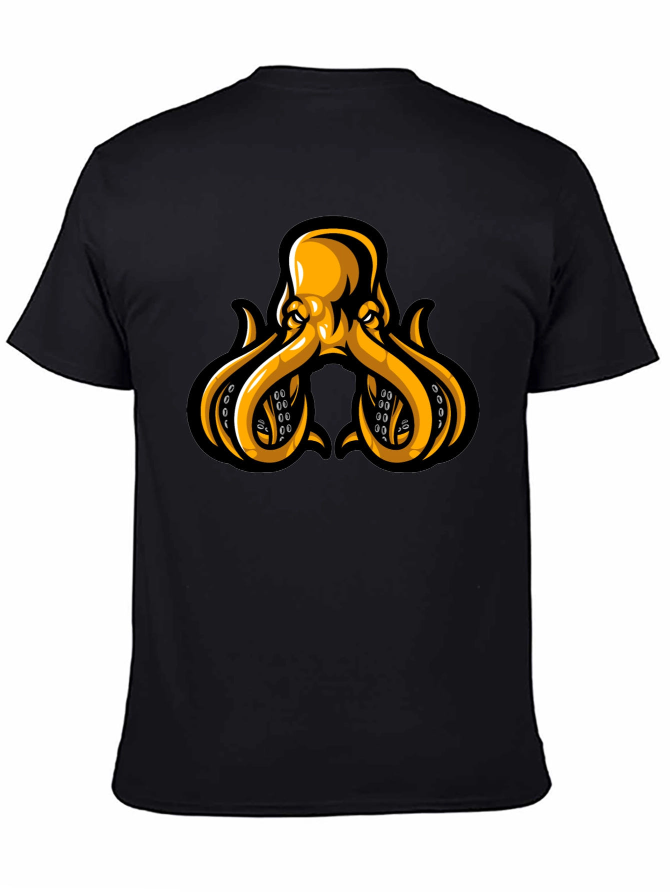 Octopus Graphic Tee - Black Cotton Blend