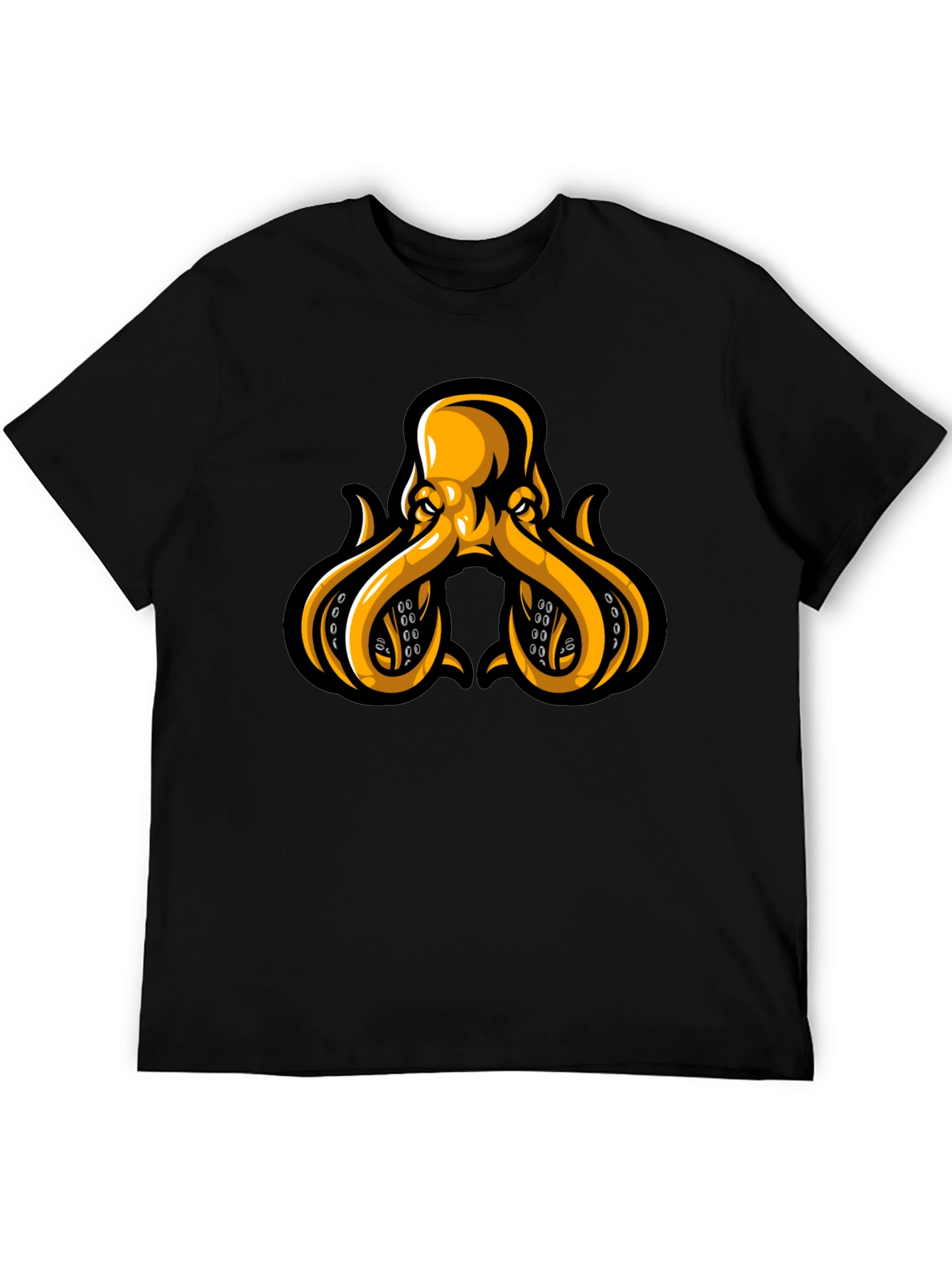 Octopus Graphic Tee - Black Cotton Blend