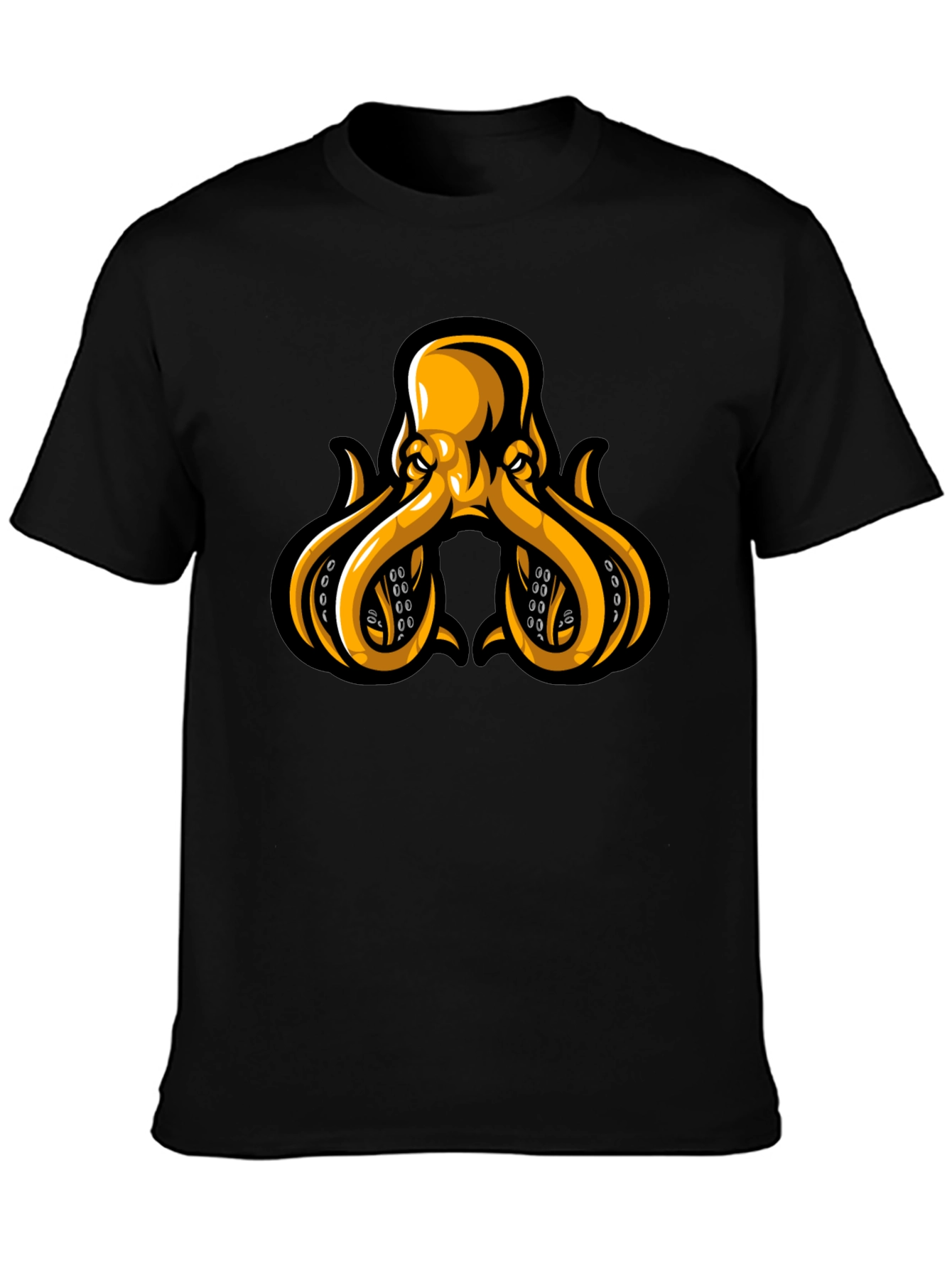Octopus Graphic Tee - Black Cotton Blend