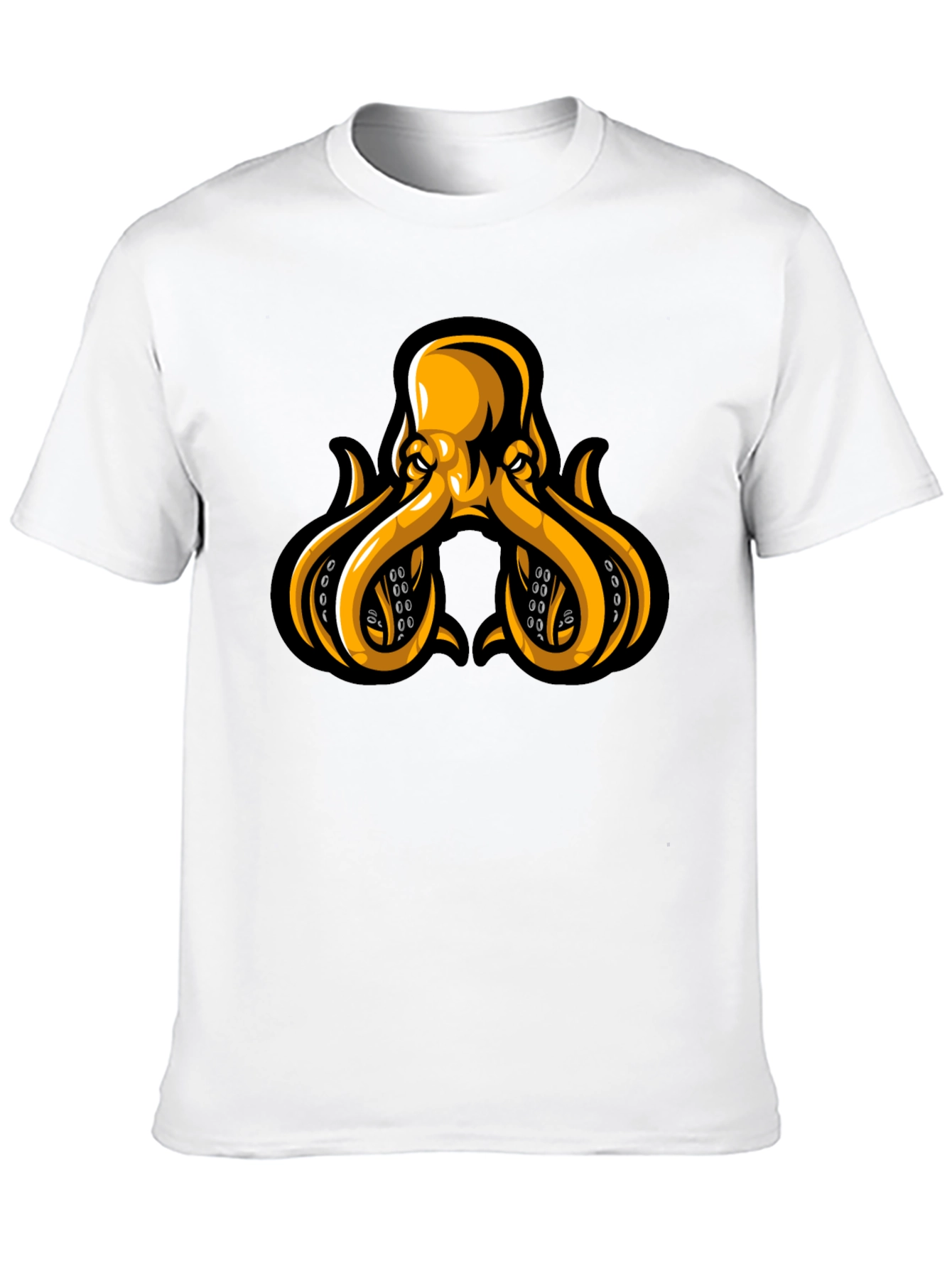 Octopus Graphic Tee - Black Cotton Blend