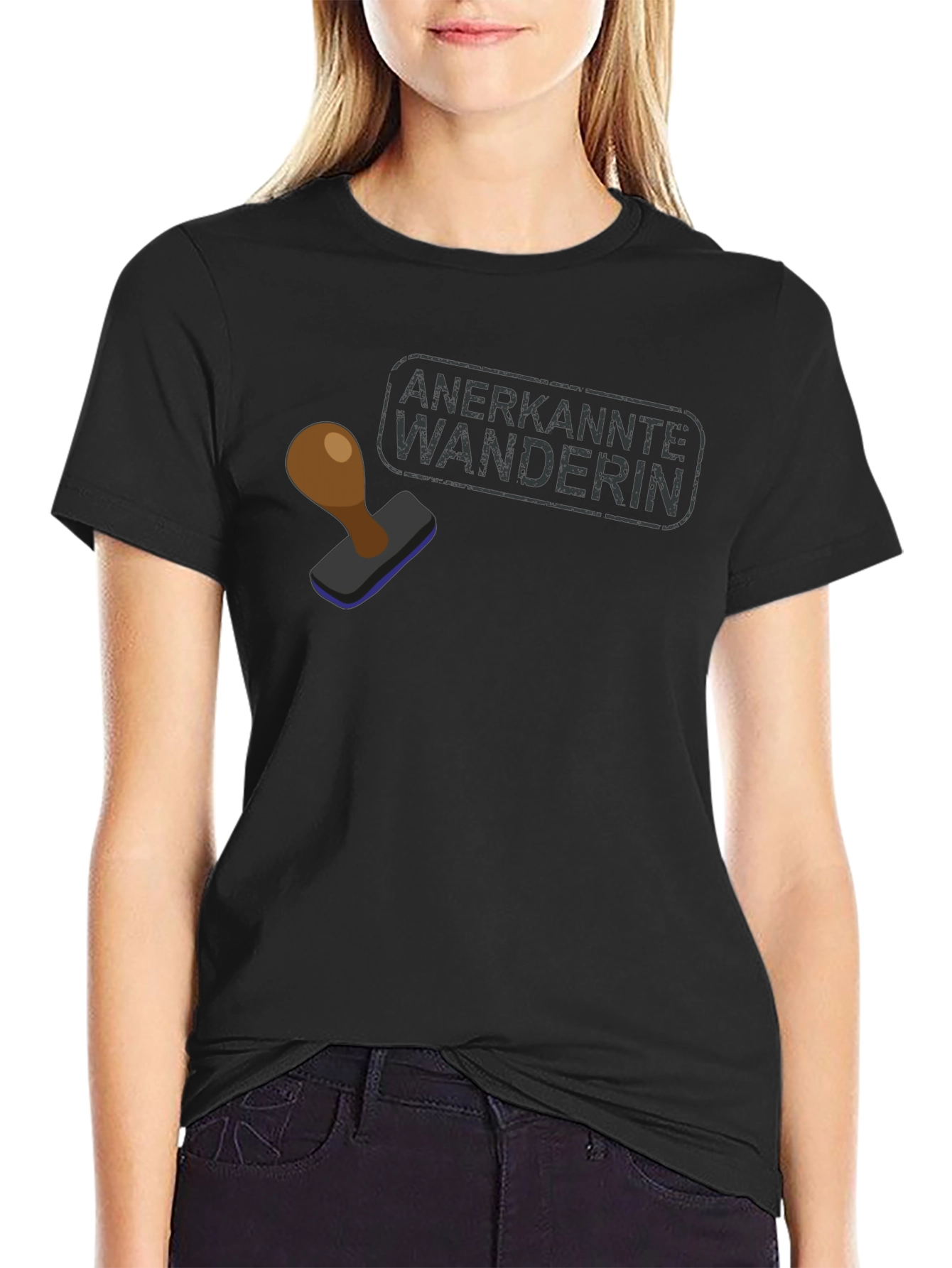 Anerkannte Wanderin Black Graphic Tee