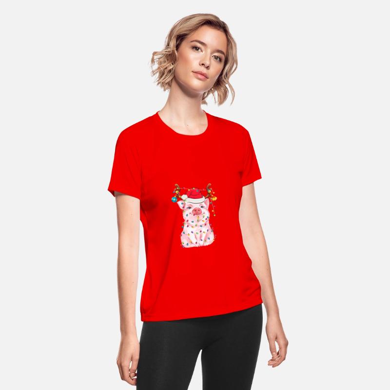 Pig Lovers Christmas Reindeer Funny
