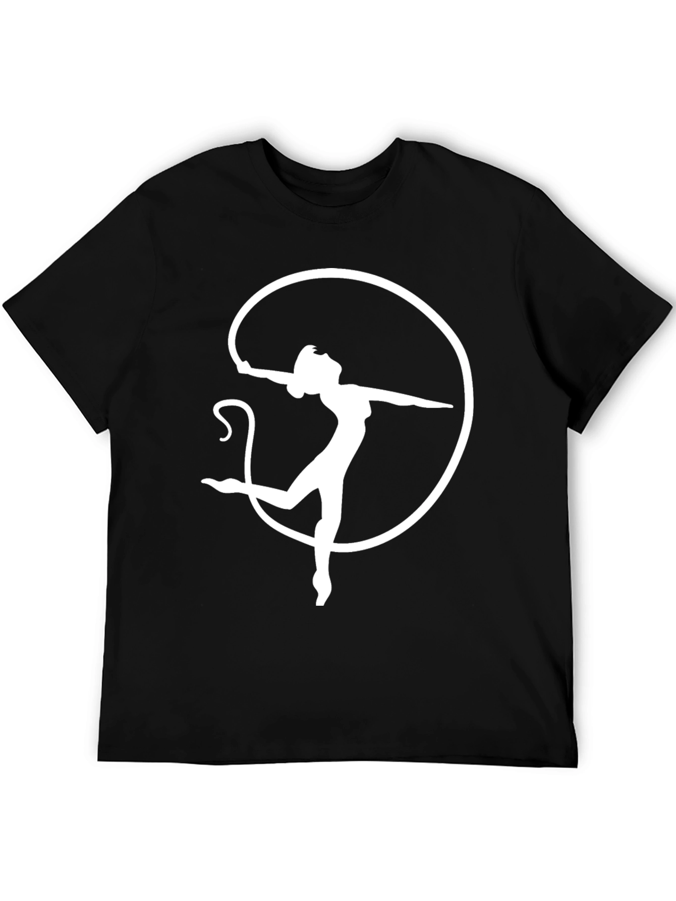 Aerial Dancer Graphic Tee - Black Cotton T-Shirt