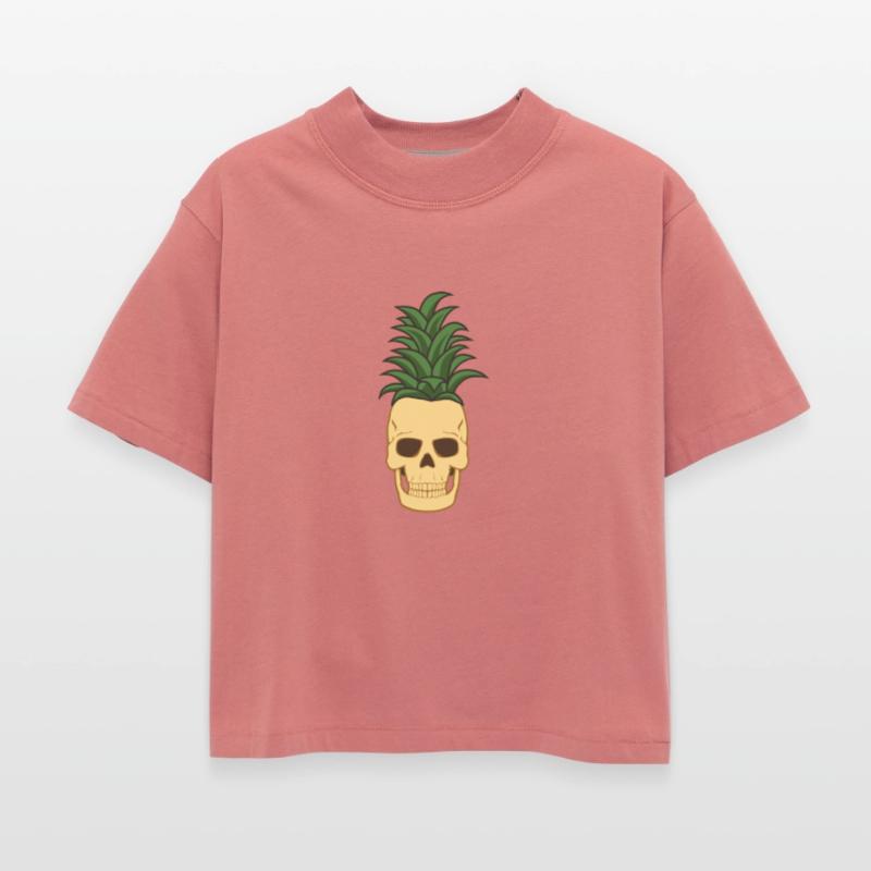 PINEAPPLE SKULL FUNNY PIRATE JOLLY ROGER DESIGN
