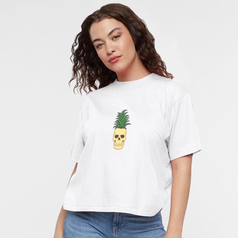 PINEAPPLE SKULL FUNNY PIRATE JOLLY ROGER DESIGN
