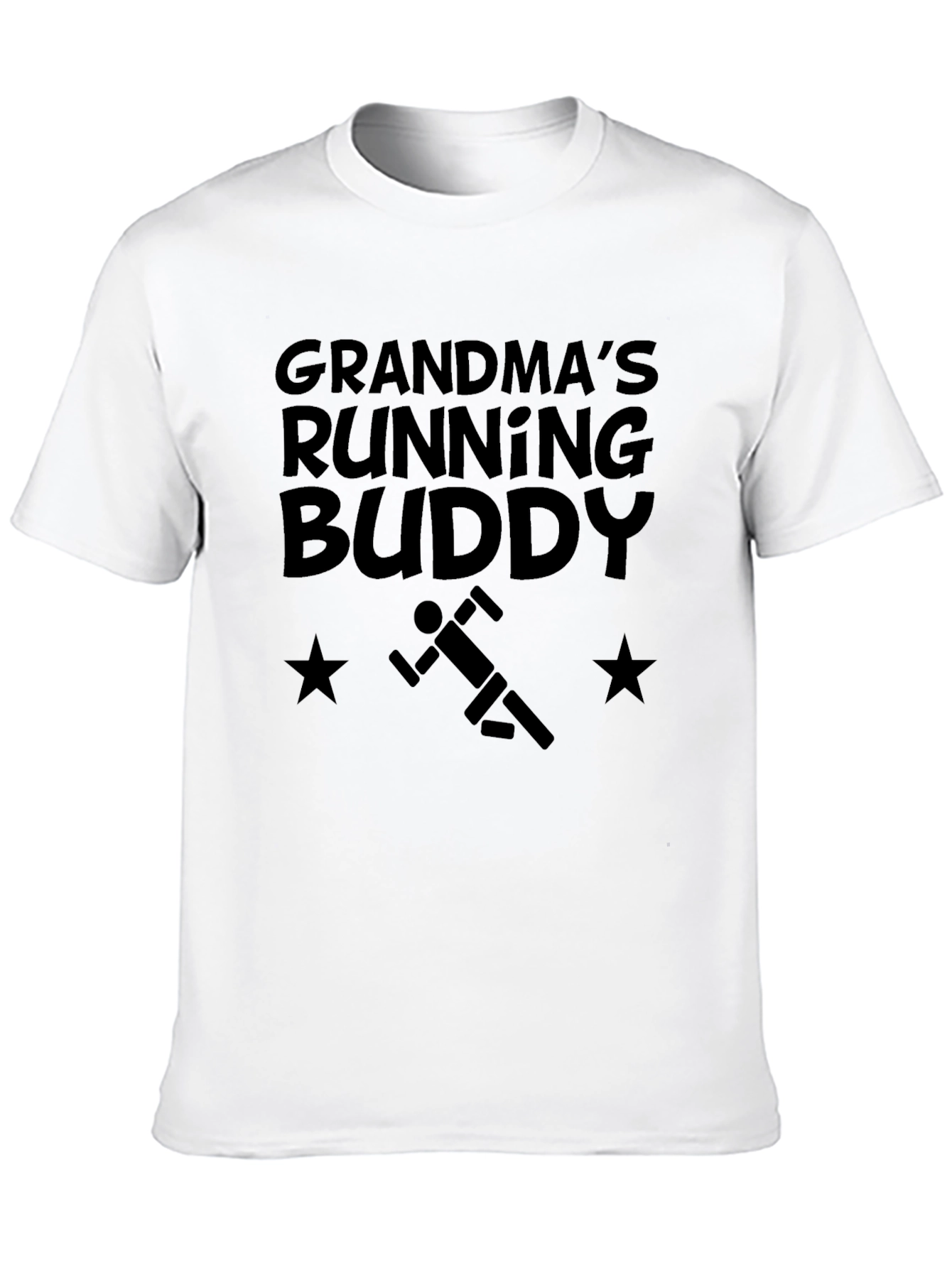 Grandmas Running Buddy Black T-Shirt