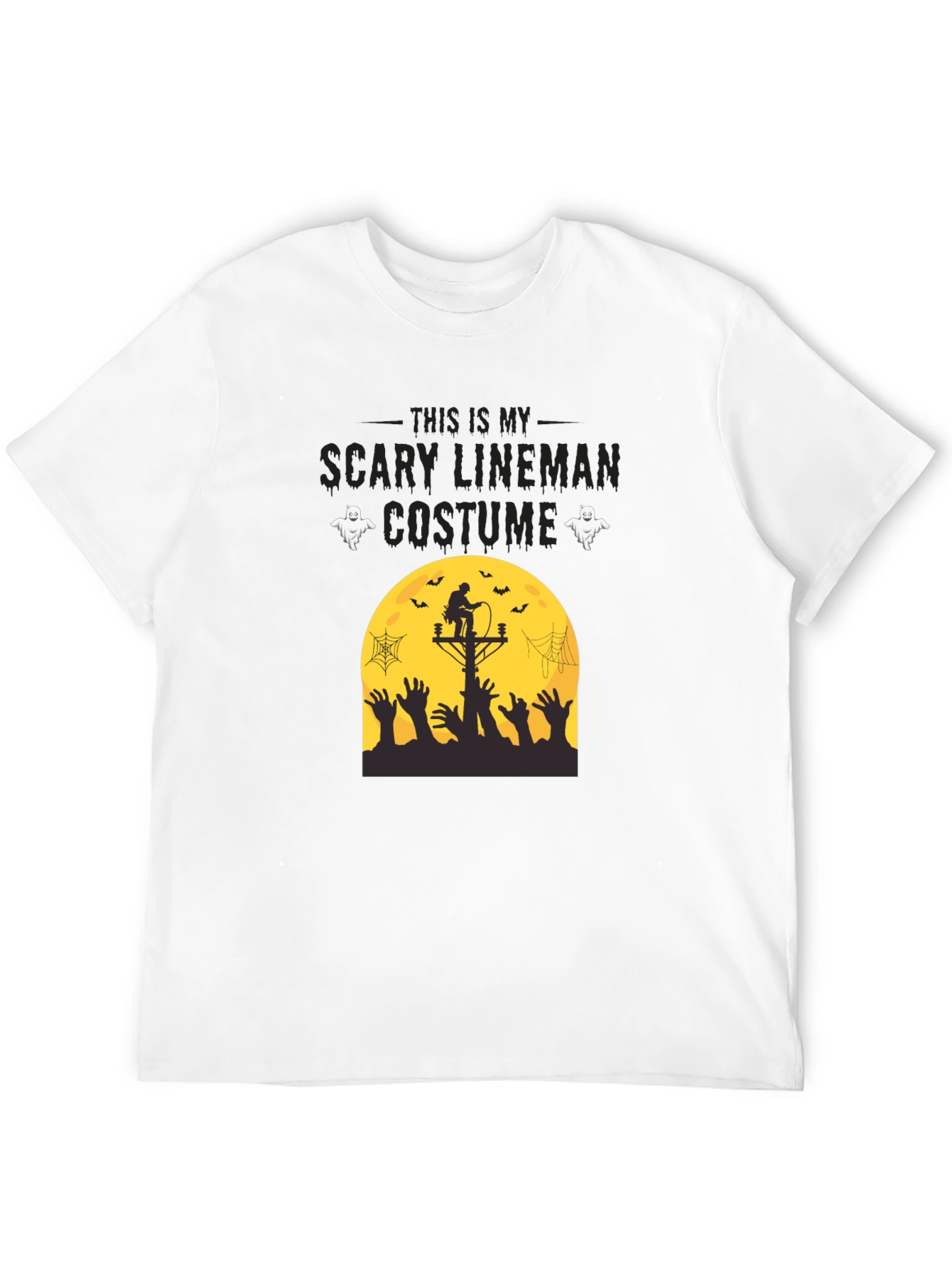Scary Lineman Costume T-Shirt - Halloween