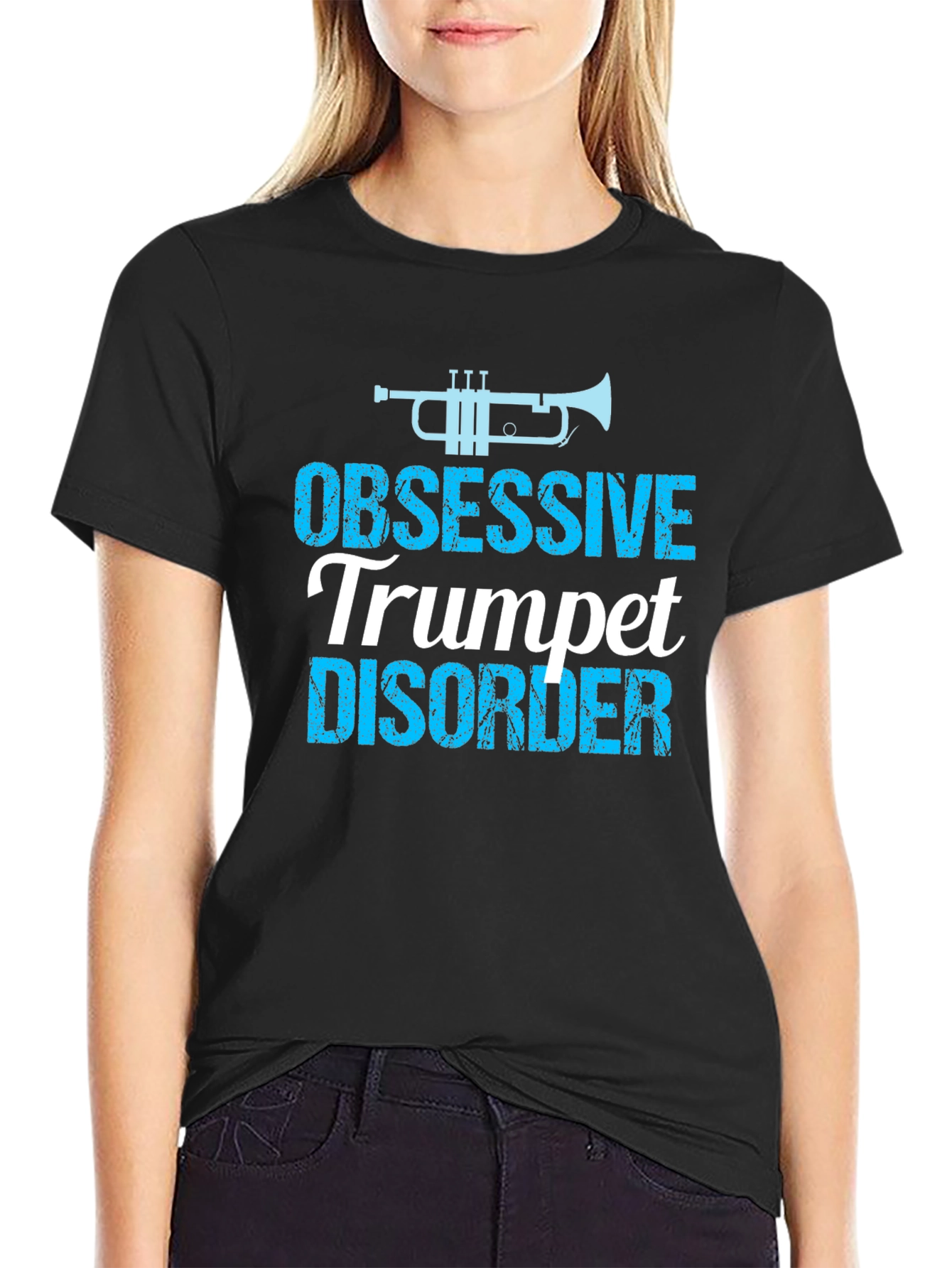 Obsessive Trumpet Disorder Black T-Shirt