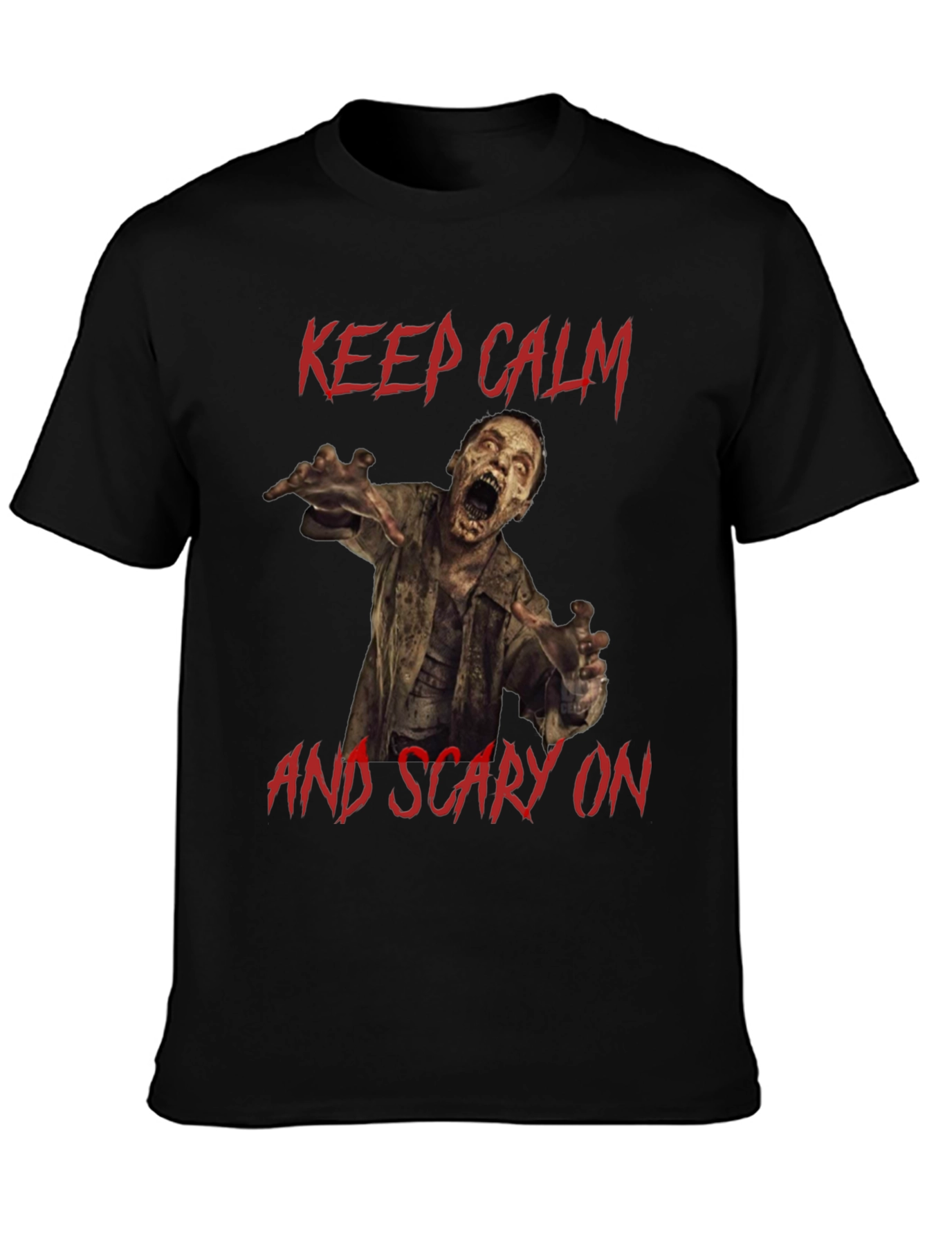 Keep Calm Zombie Scary On T-Shirt