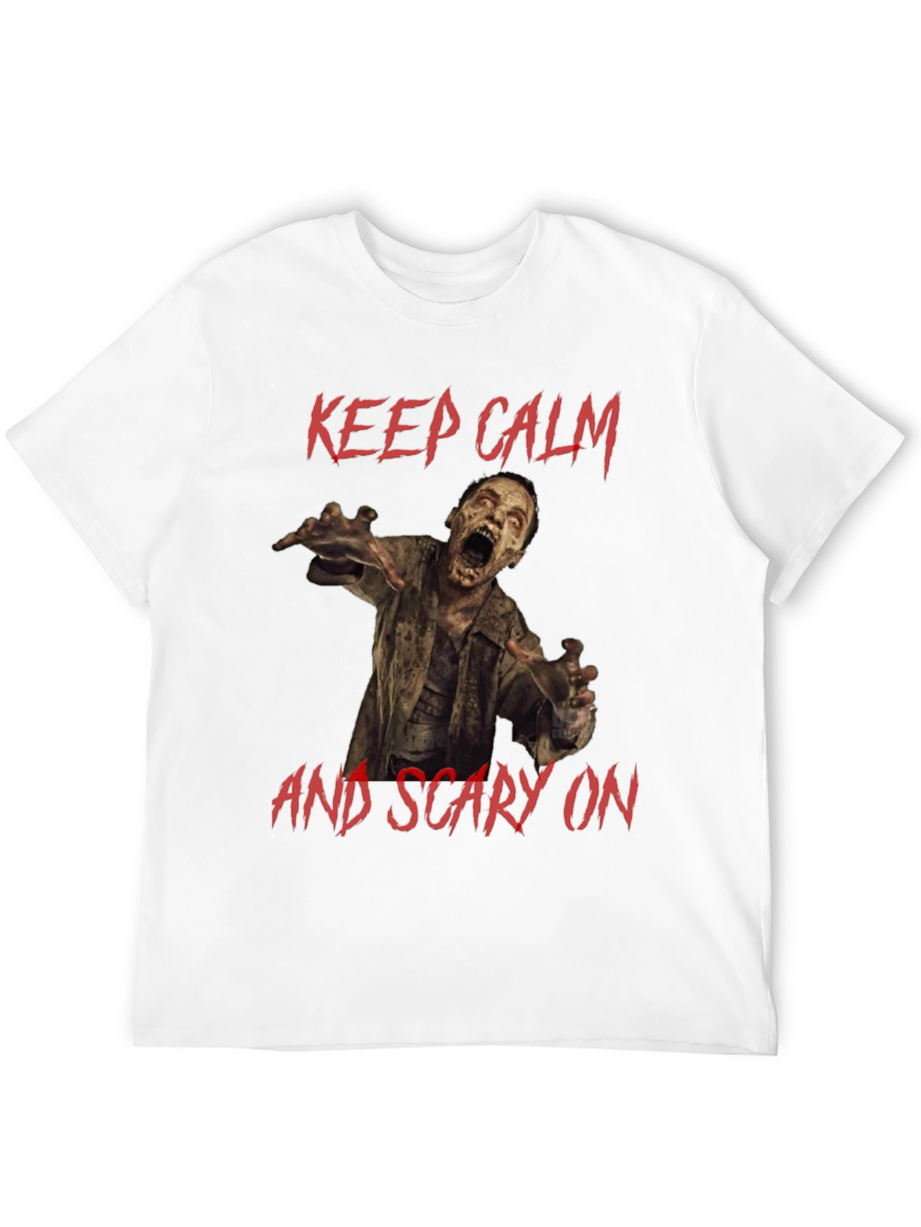 Keep Calm Zombie Scary On T-Shirt