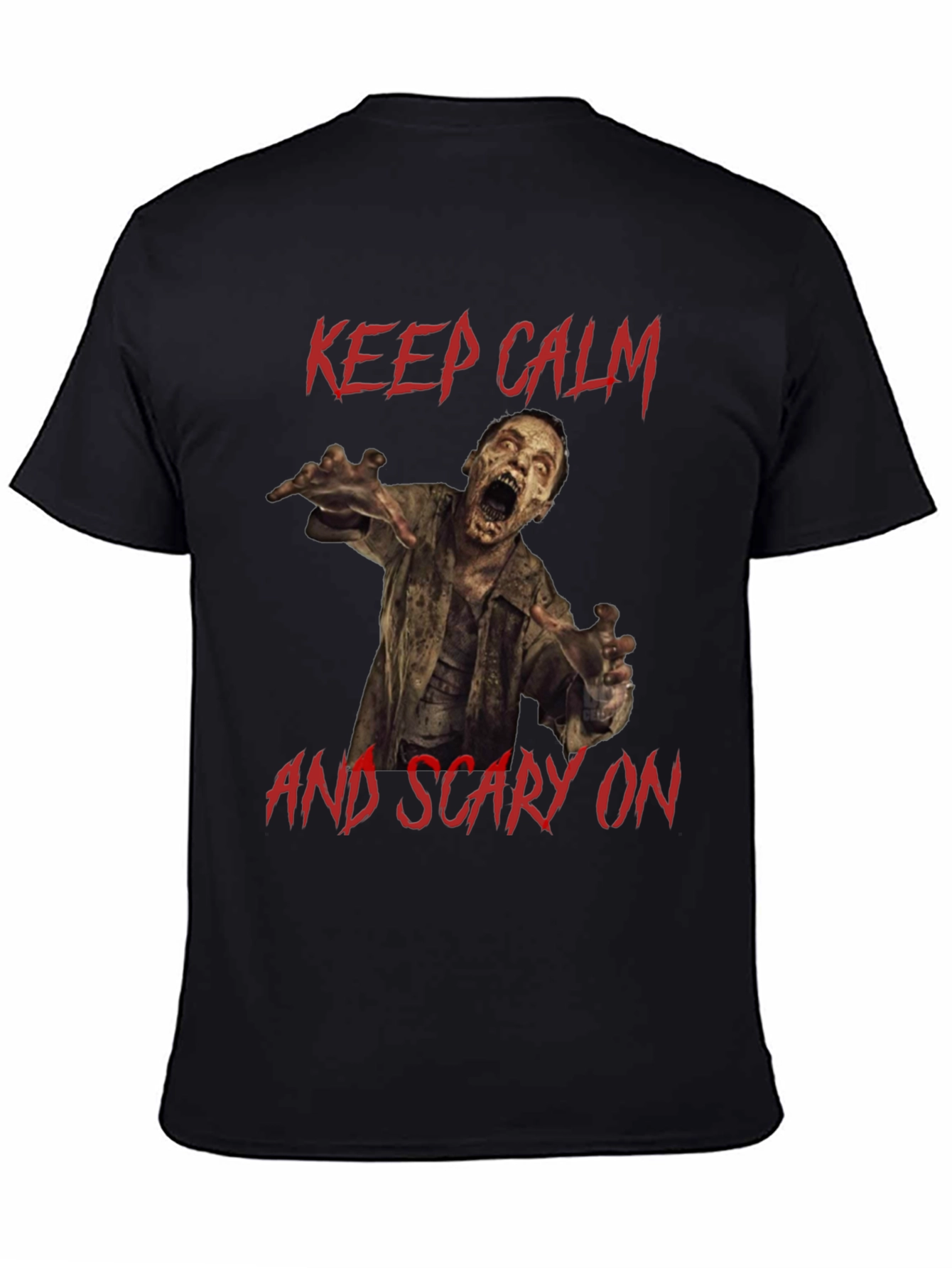 Keep Calm Zombie Scary On T-Shirt