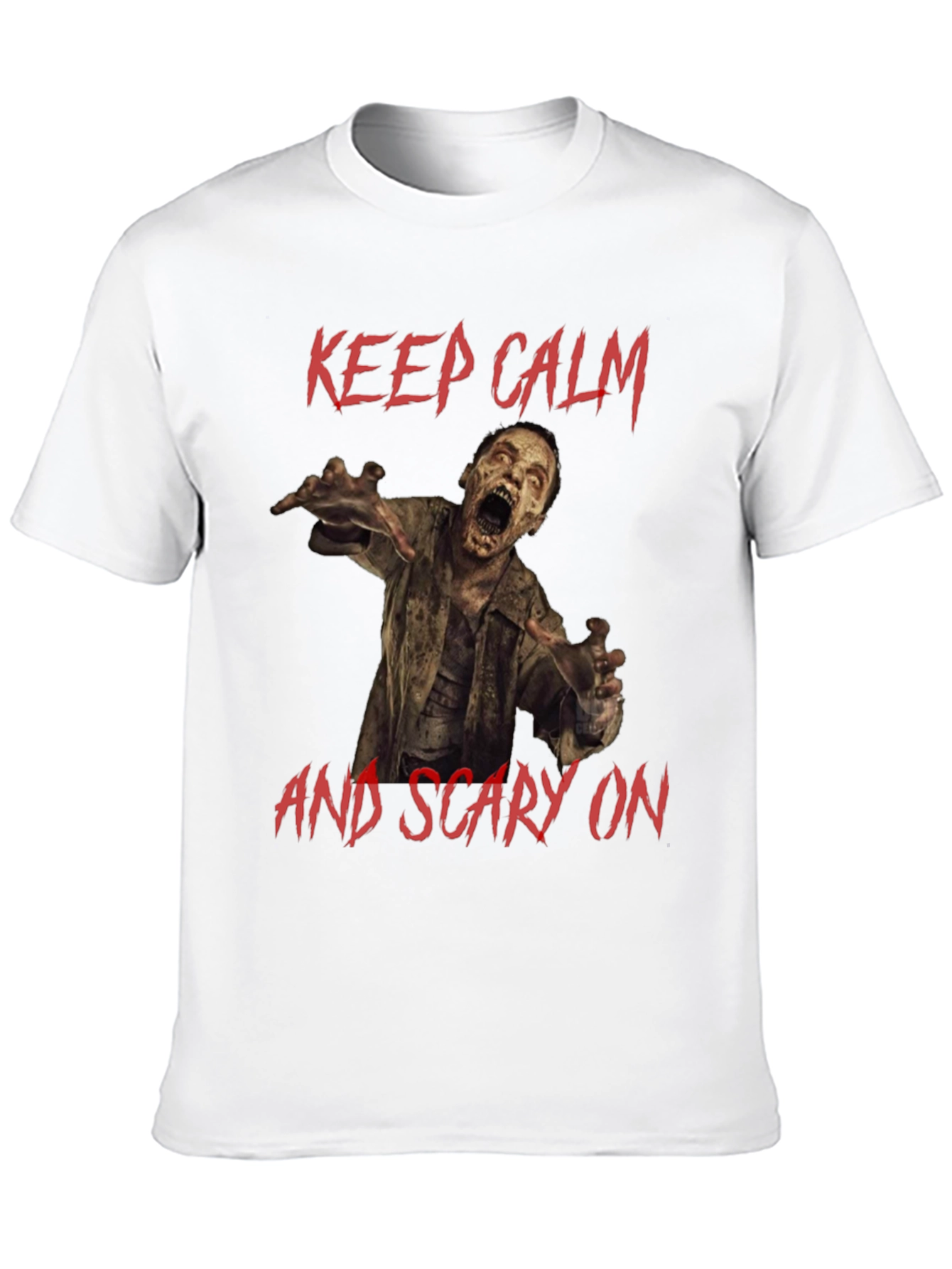 Keep Calm Zombie Scary On T-Shirt