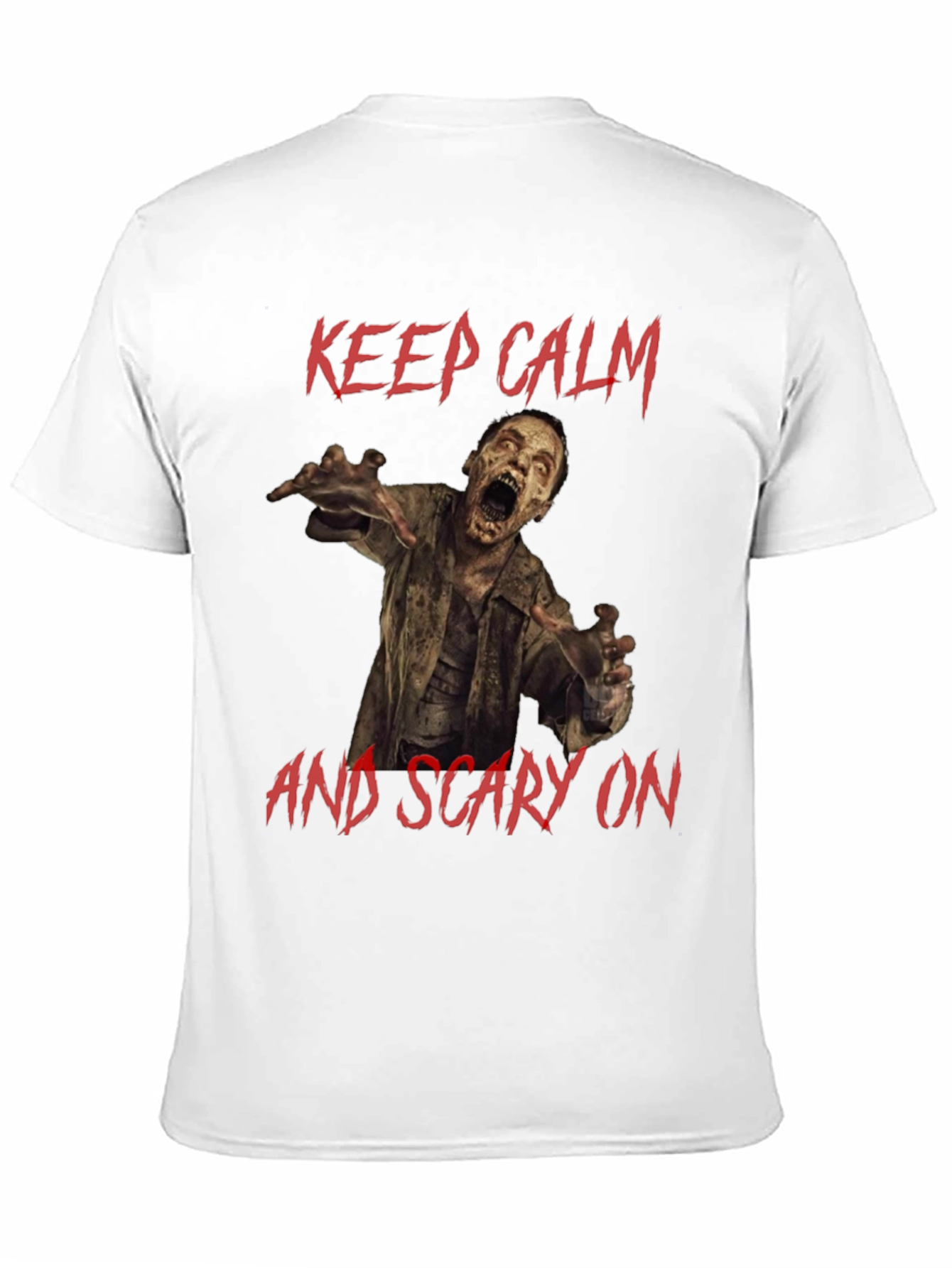 Keep Calm Zombie Scary On T-Shirt
