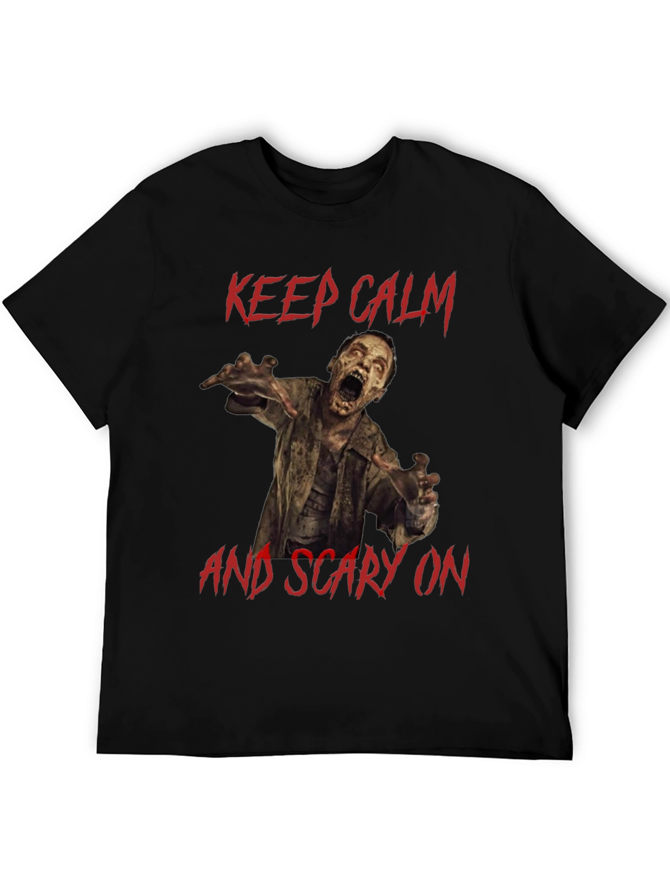 Keep Calm Zombie Scary On T-Shirt