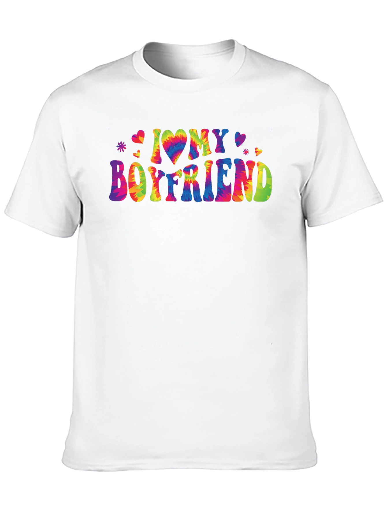 I Love My Boyfriend Tie-Dye Graphic Tee