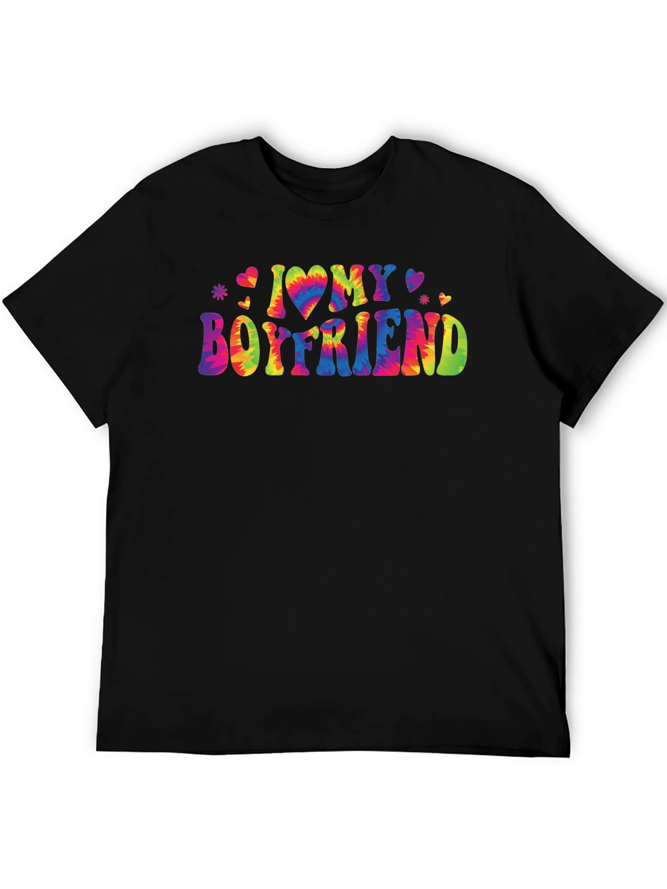 I Love My Boyfriend Tie-Dye Graphic Tee