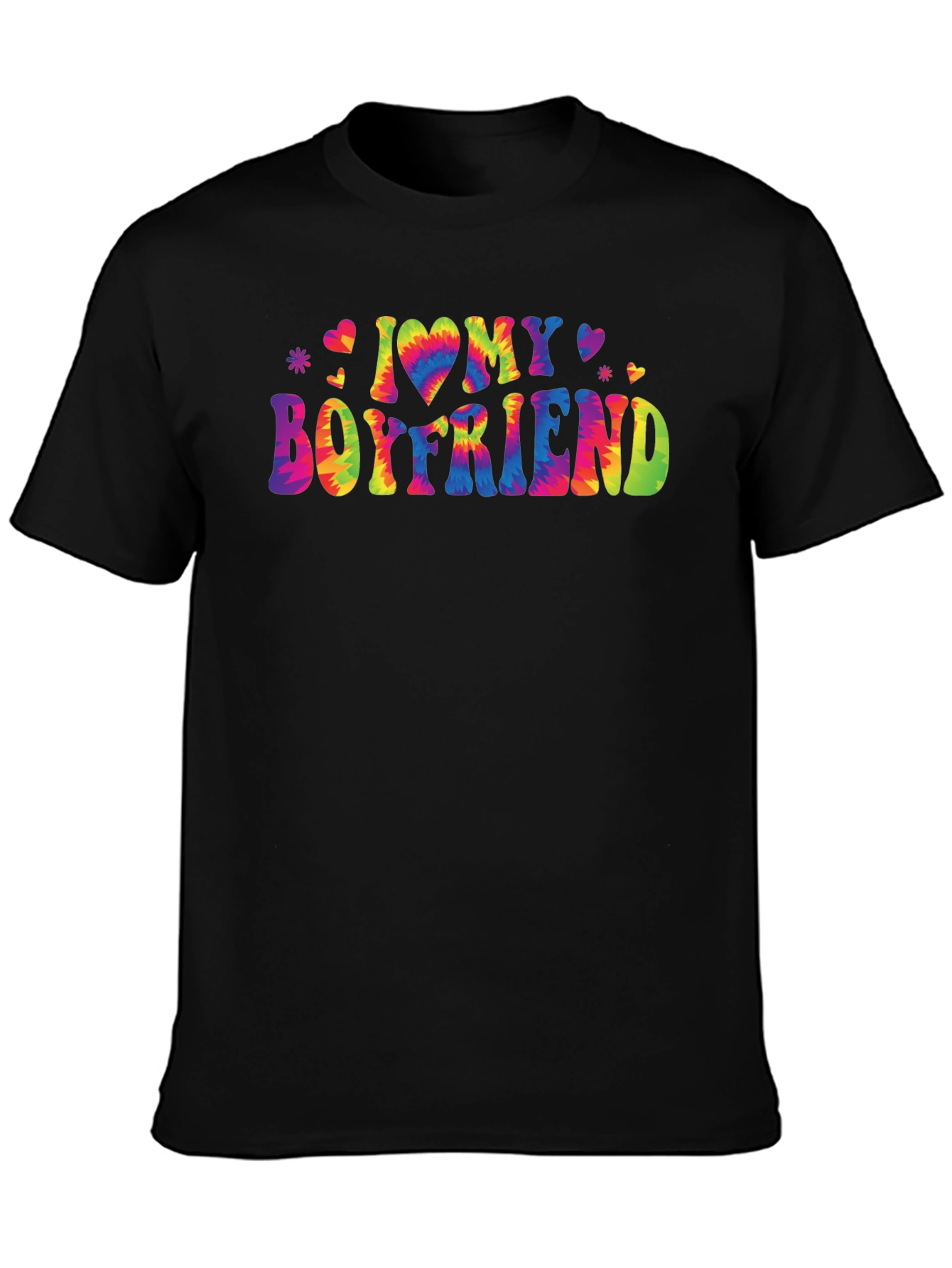 I Love My Boyfriend Tie-Dye Graphic Tee