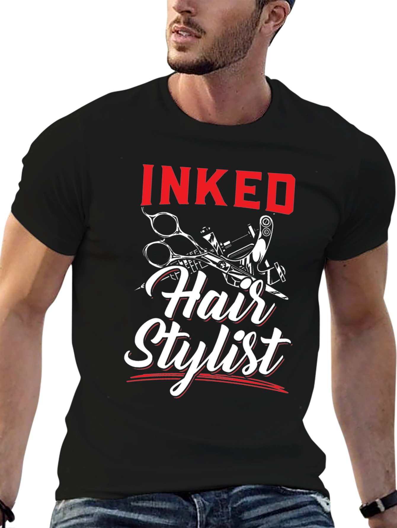 Inked Hair Stylist T-Shirt - Barber Tee