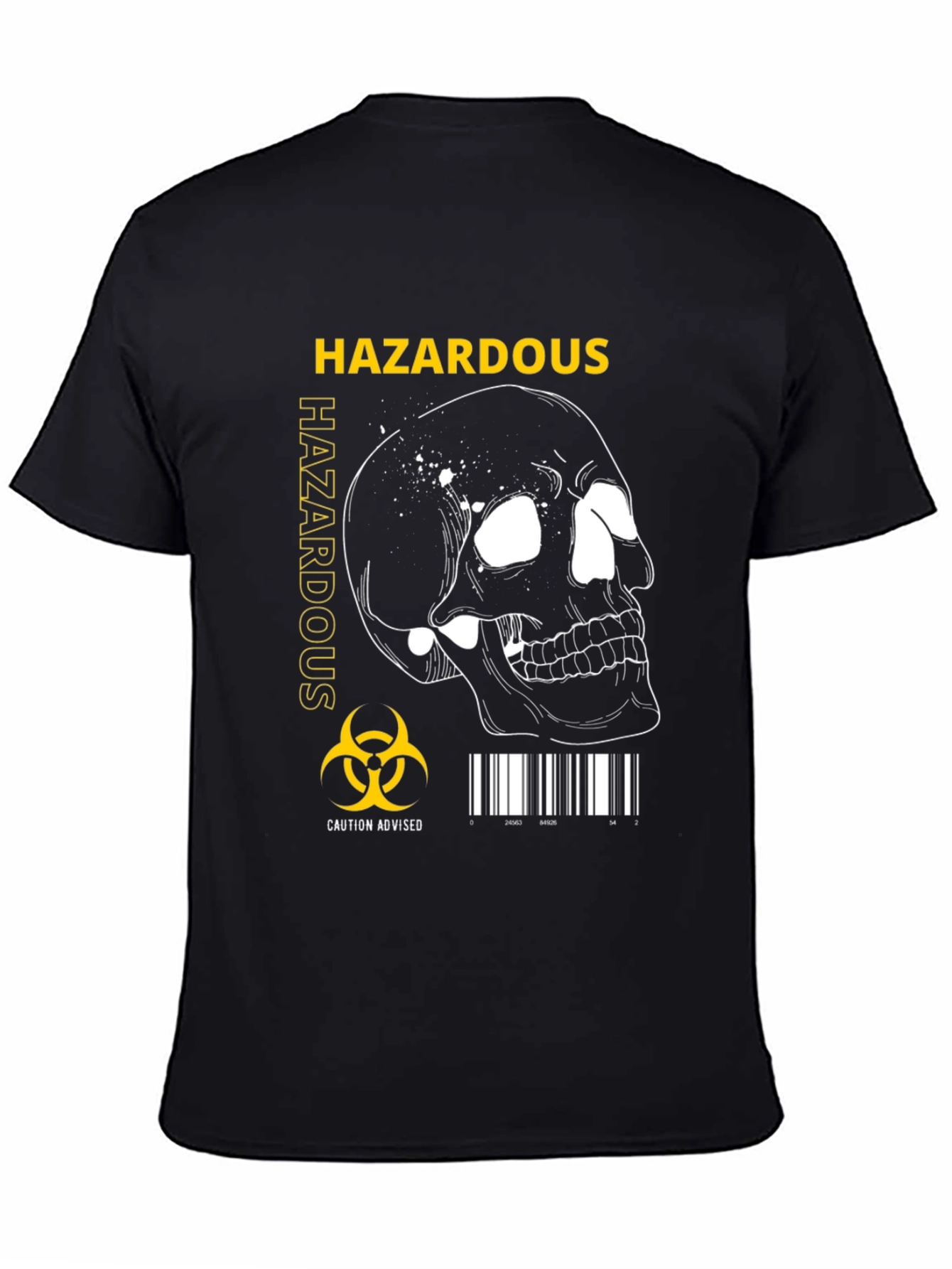 Hazardous Biohazard Skull Graphic T-Shirt