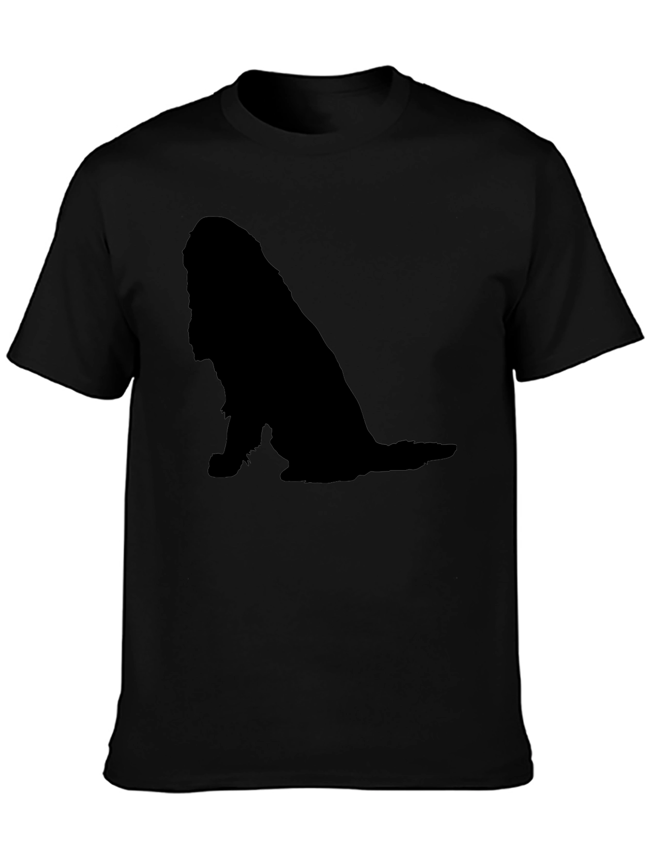 Dog Silhouette Black T-Shirt