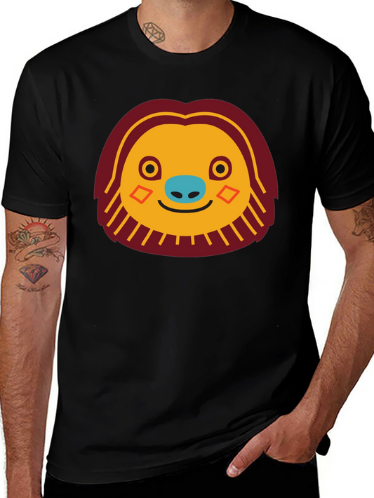 Funny Sloth Face Graphic T-Shirt